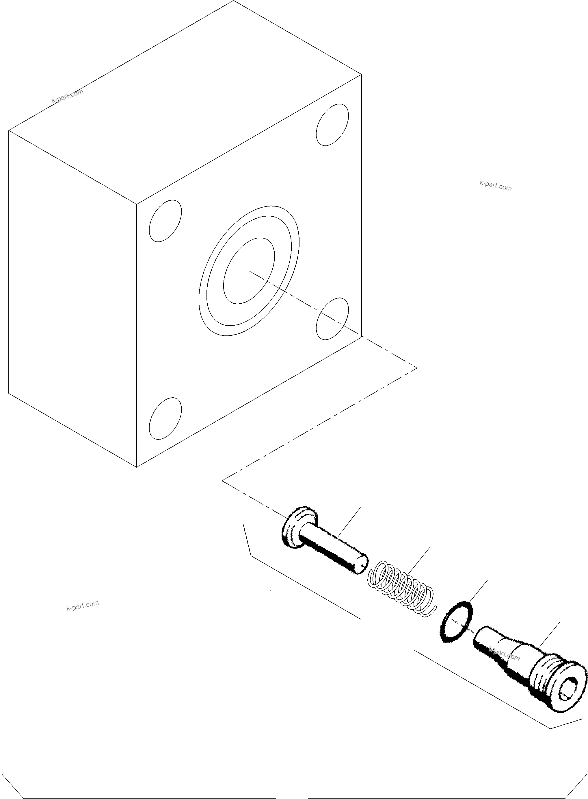 Komatsu parts book diagram for PC3000-6E S/N 06313: ANTICAVITATION VALVE