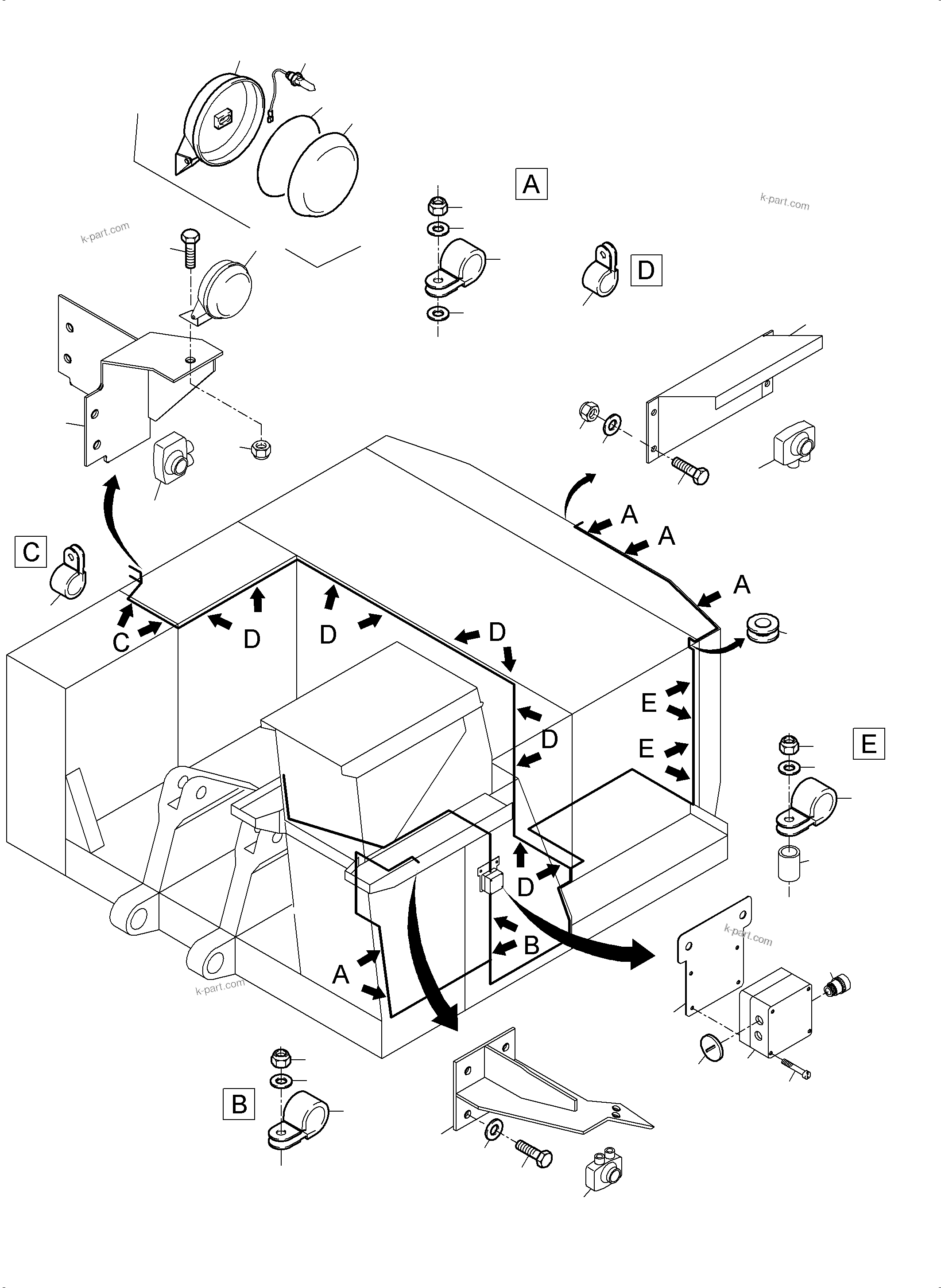 Komatsu parts book diagram for PC3000-6 S/N 06330: CAMERASYSTEM