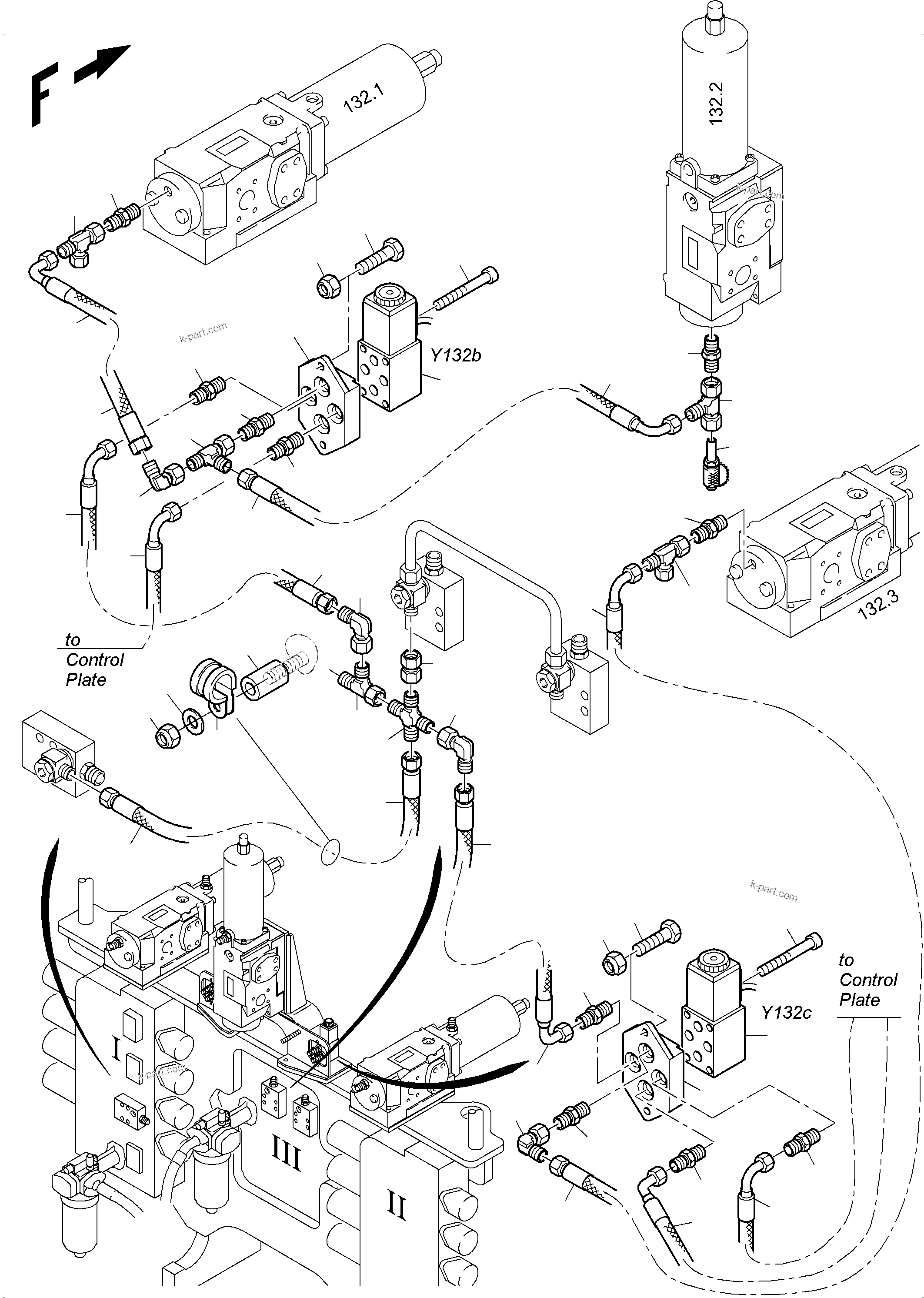 Komatsu parts book diagram for PC3000-6 S/N 06330: FLOAT POSITION