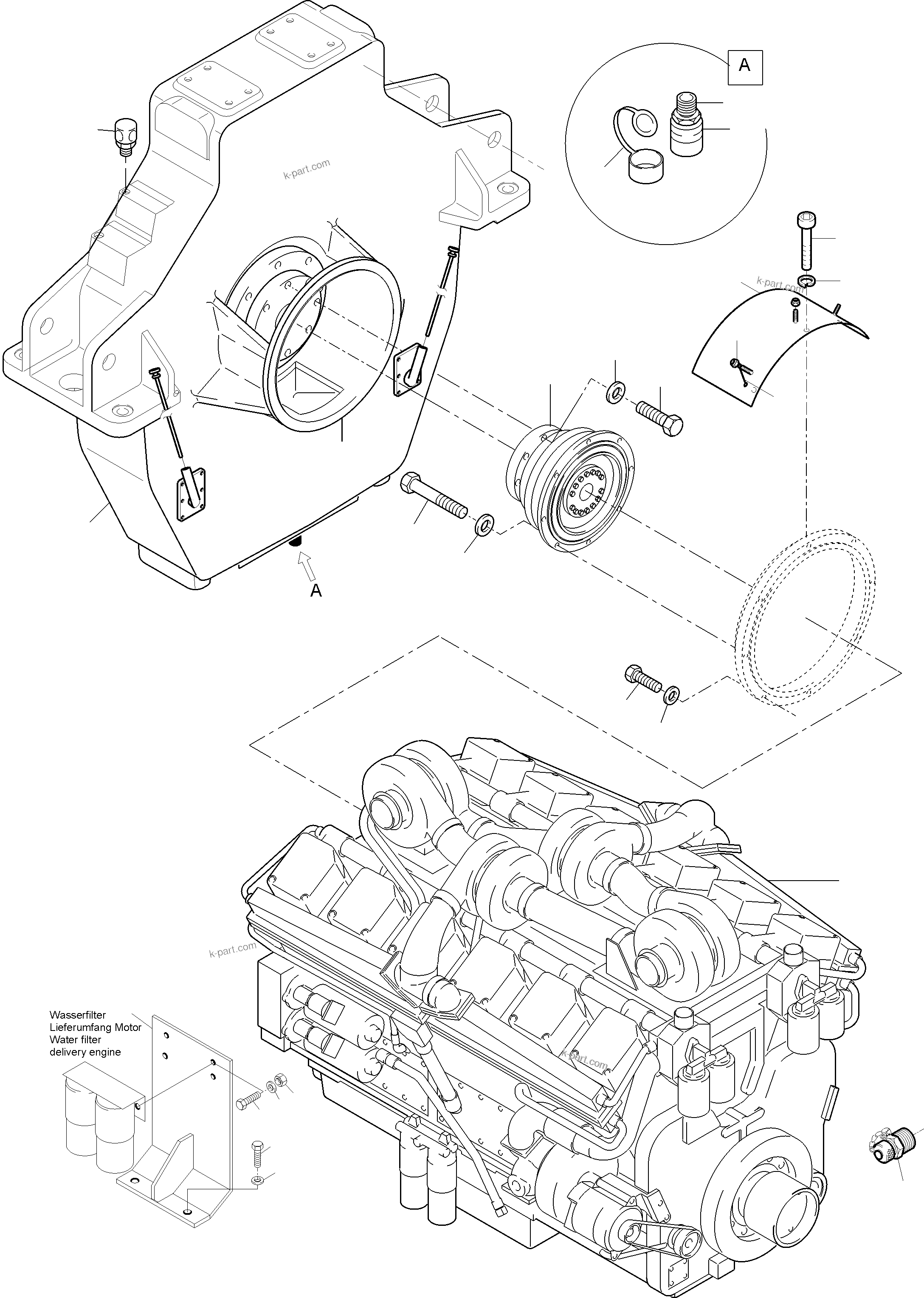 Komatsu parts book diagram for PC3000-6 S/N 06330: DRIVE ASSEMBLY