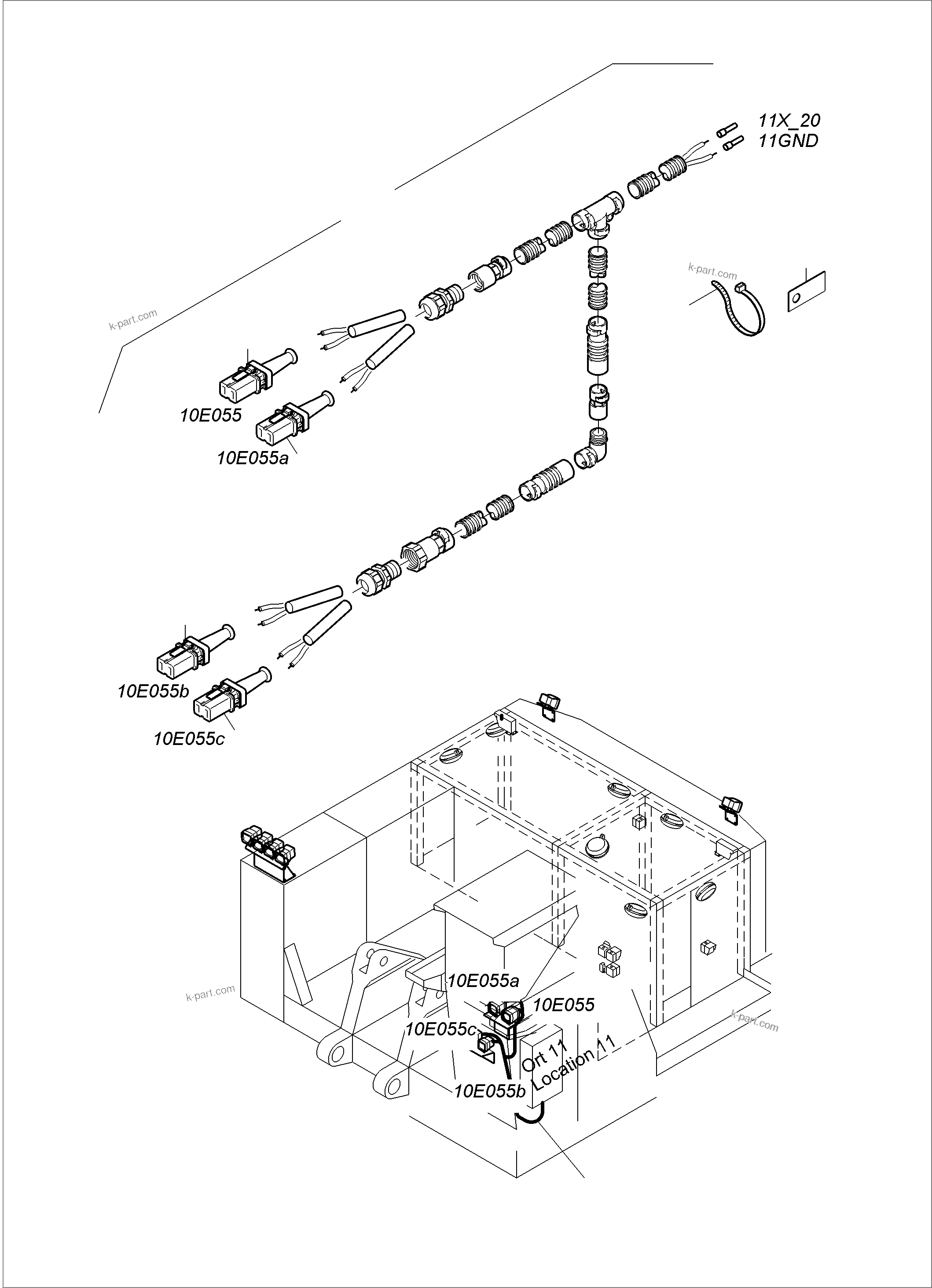Komatsu parts book diagram for PC3000-6 S/N 06330: LIGHTING EQUIPMENT