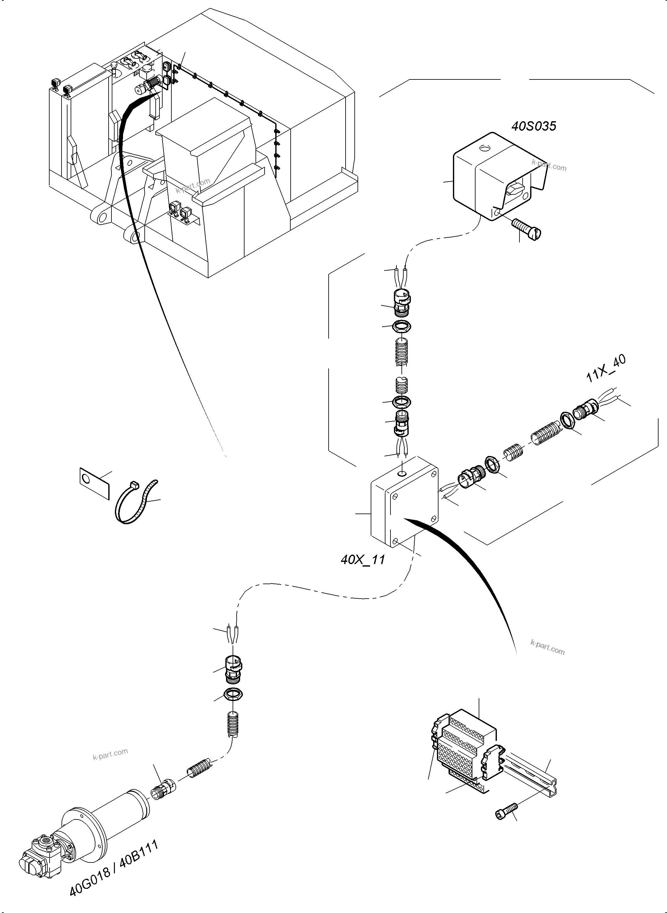 Komatsu parts book diagram for PC3000-6 S/N 06330: ELECTRIC PARTS - TRANSFUSING PUMP
