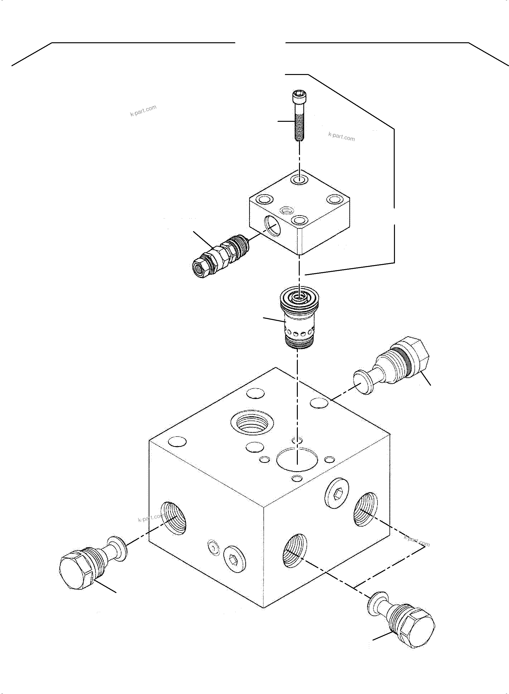 Komatsu parts book diagram for PC3000-6 S/N 06330: SLEW-BRAKE VALVE