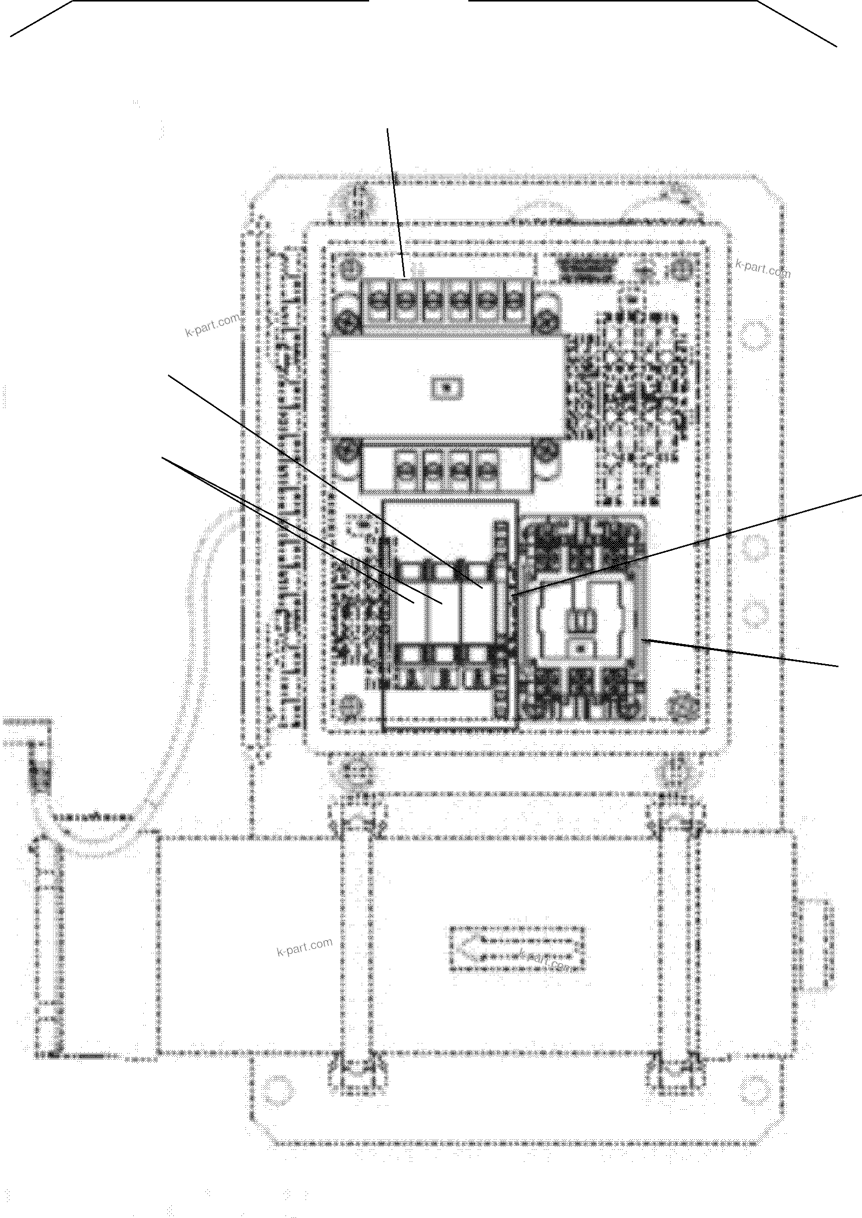 Komatsu parts book diagram for PC3000-6 S/N 06330: SWITCH BOX
