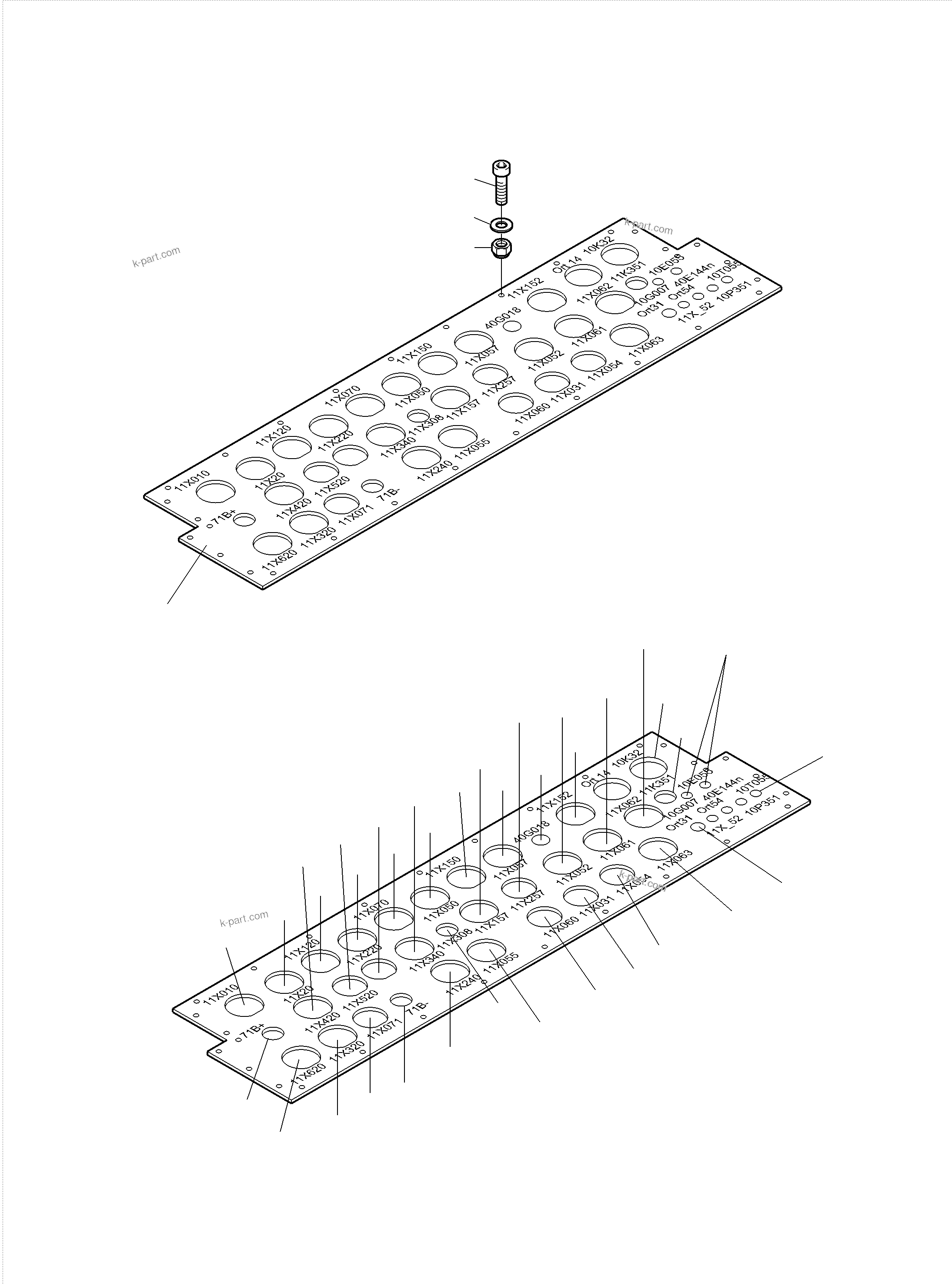 Komatsu parts book diagram for PC3000-6 S/N 06330: SWITCH CABINET LOCATION 11