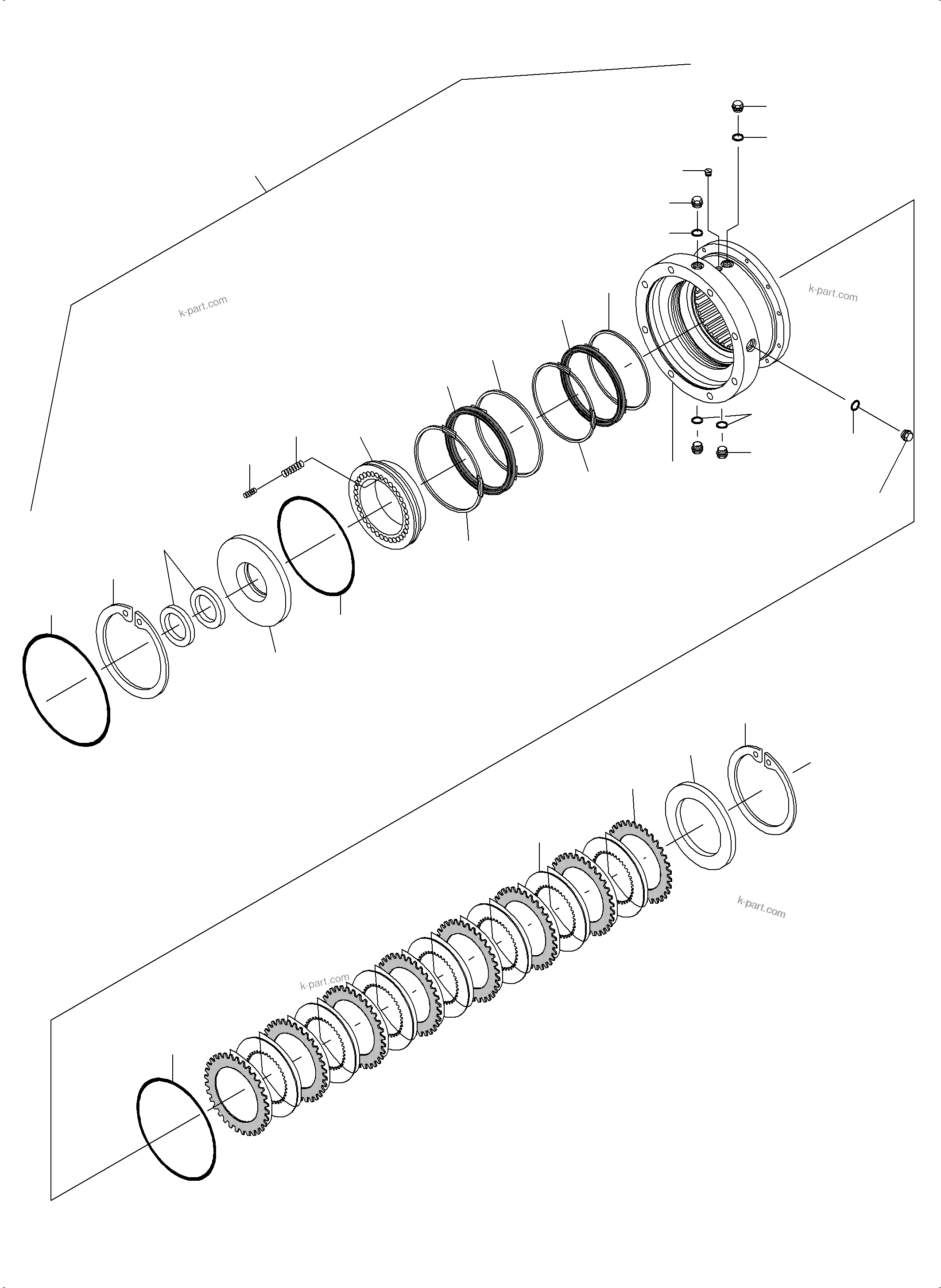 Komatsu parts book diagram for PC3000-6 S/N 06331: BRAKE