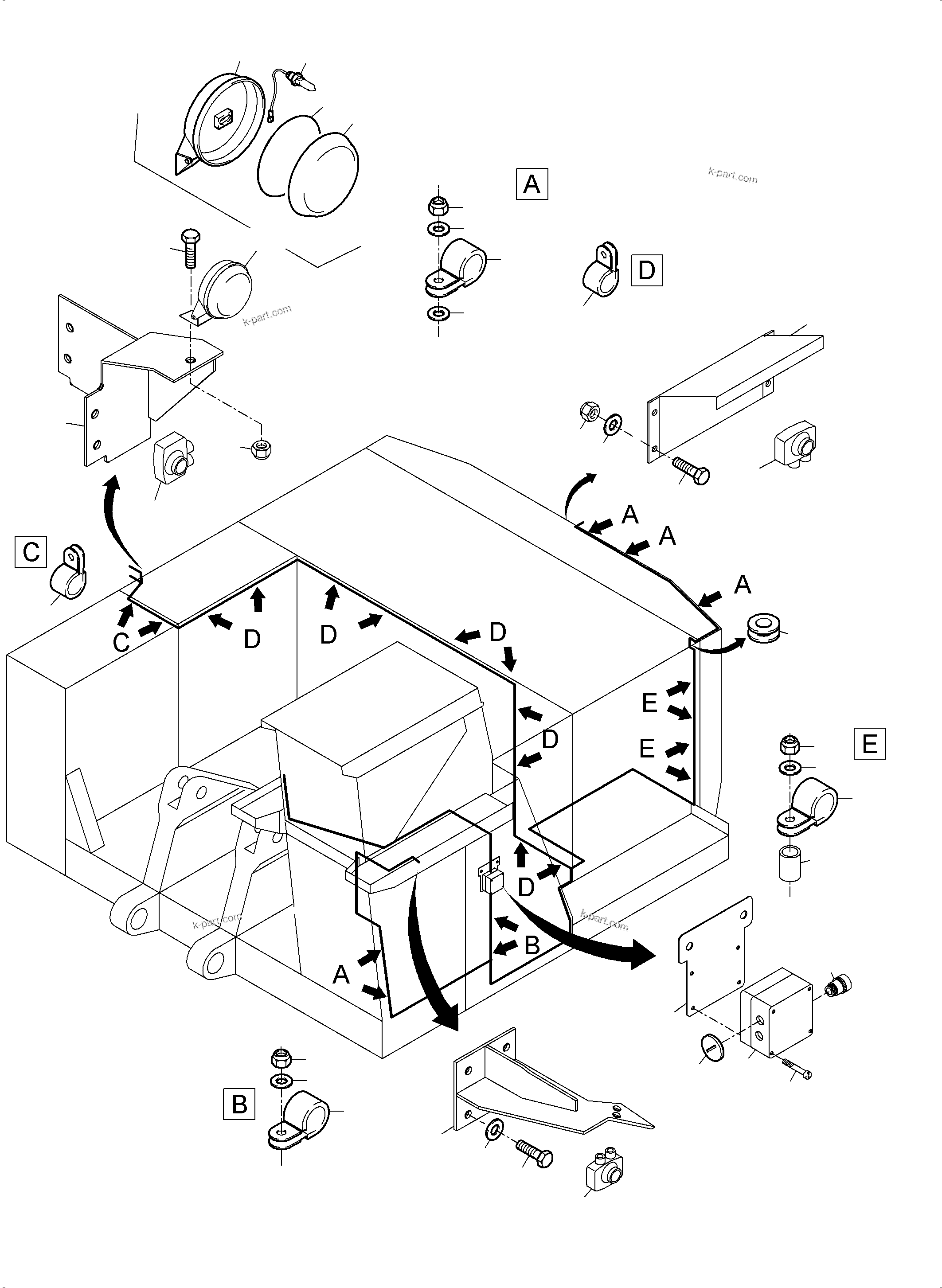 Komatsu parts book diagram for PC3000-6 S/N 06331: CAMERASYSTEM