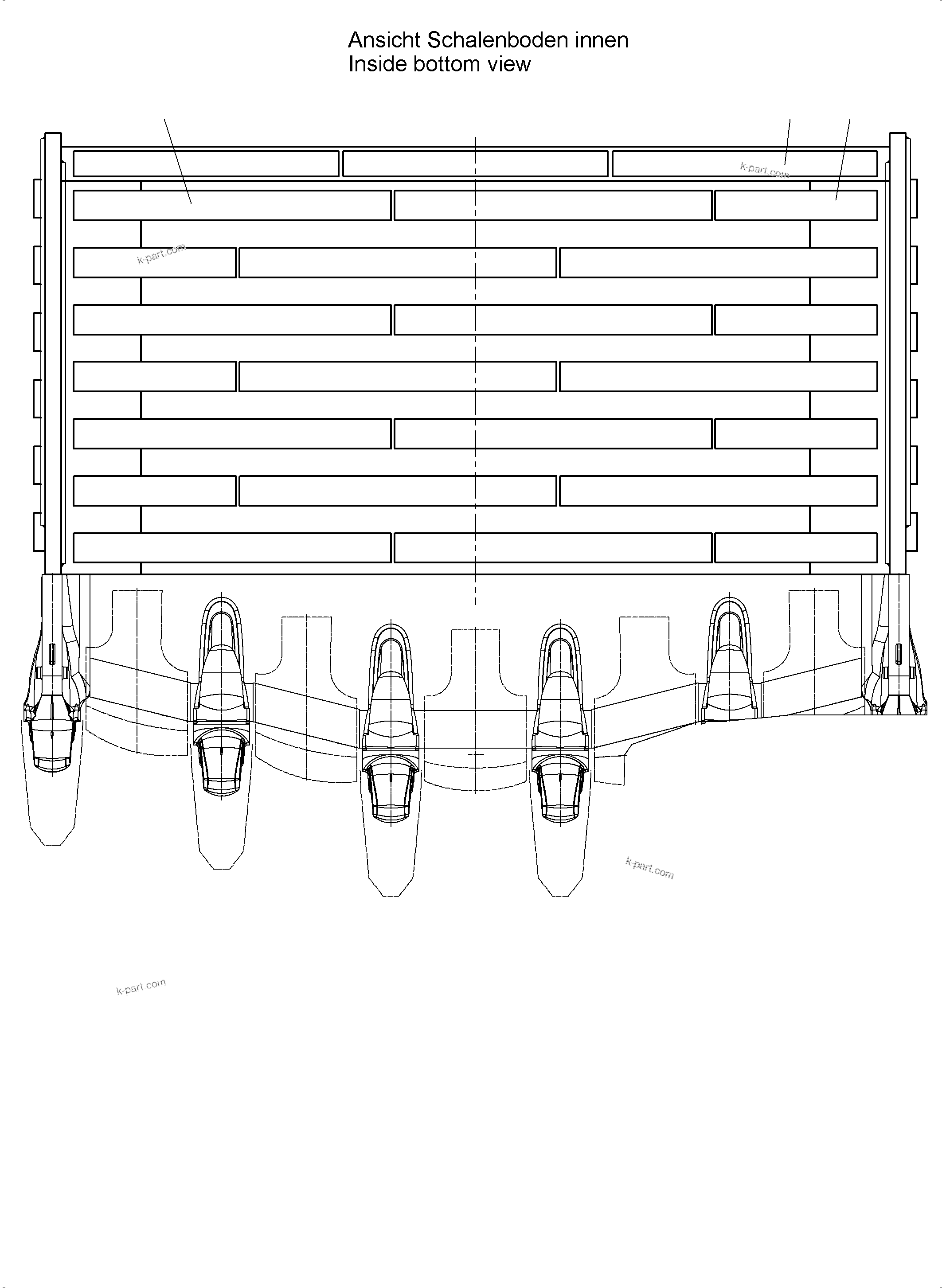 Komatsu parts book diagram for PC3000-6 S/N 06331: WEAR PACKAGE CLAM STD AND BACK PANEL WP3 15/16M3