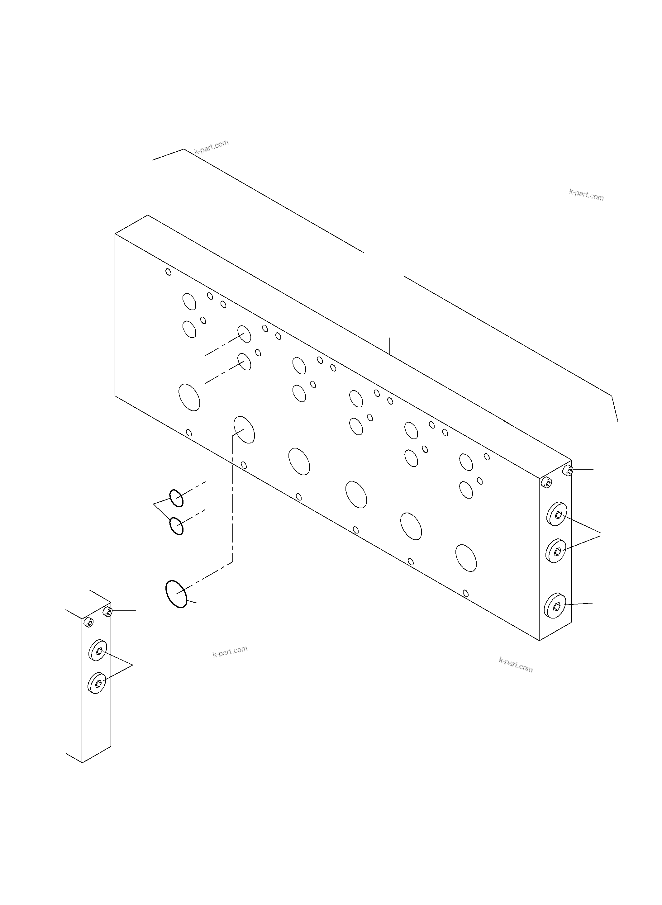 Komatsu parts book diagram for PC3000-6 S/N 06331: BASE PLATE