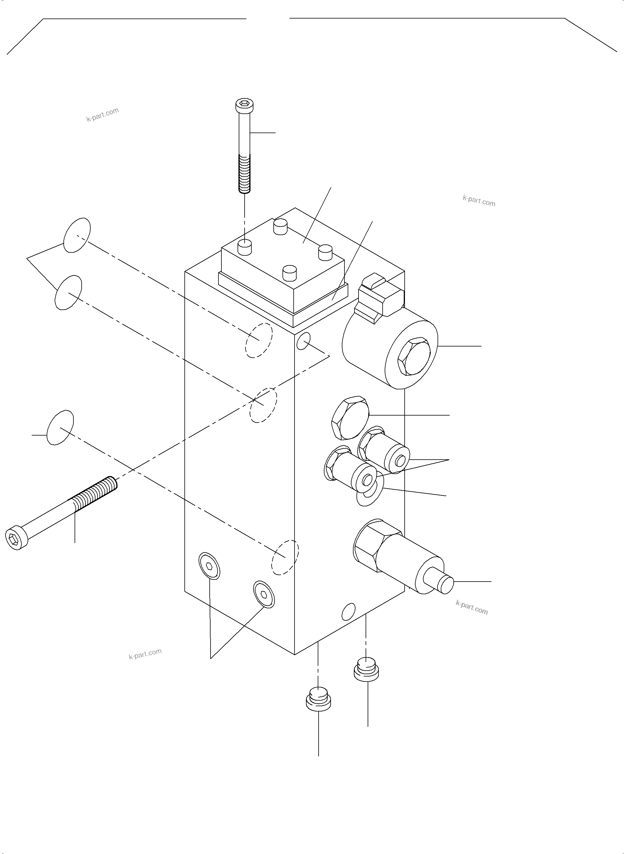 Komatsu parts book diagram for PC3000-6 S/N 06331: VALVE - TRAVELLING GEAR