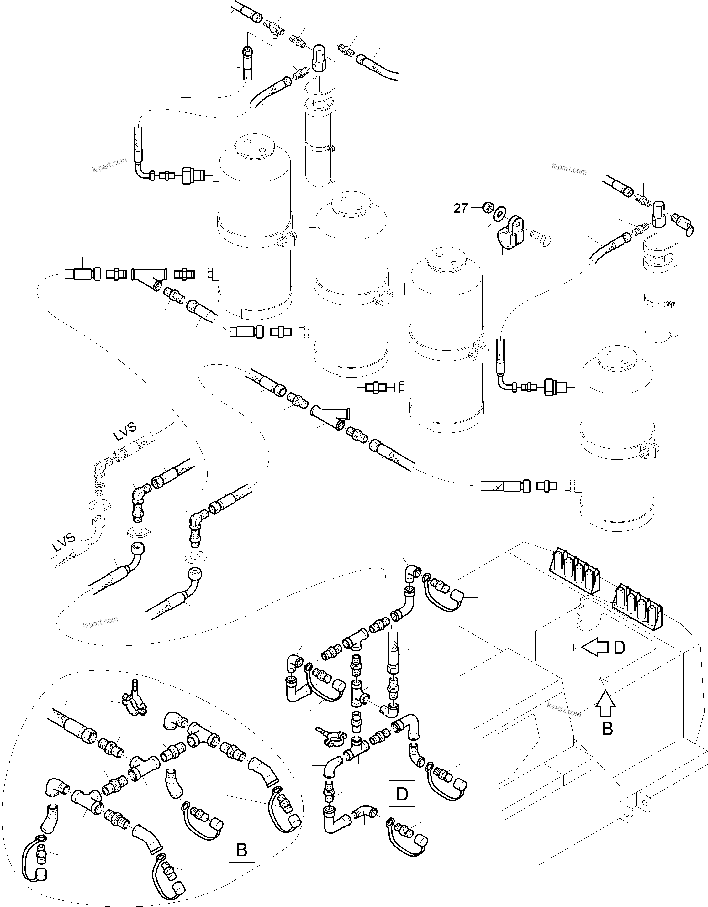 Komatsu parts book diagram for PC3000-6 S/N 06331: FIRE EXTINGUISHING EQUIPMENT