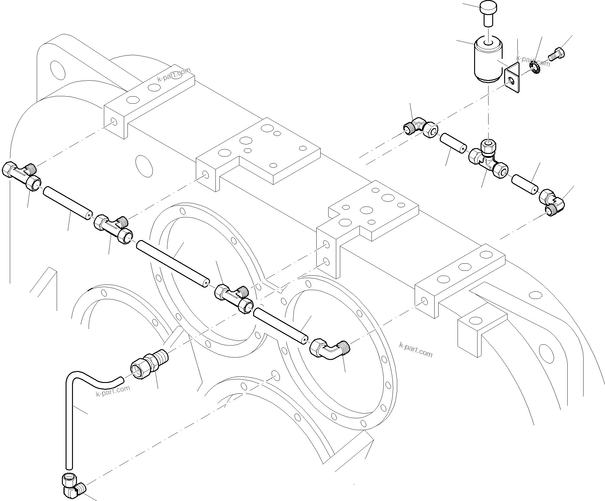 Komatsu parts book diagram for PC4000-6 S/N 08195: PUMP DISTRIBUTOR GEAR