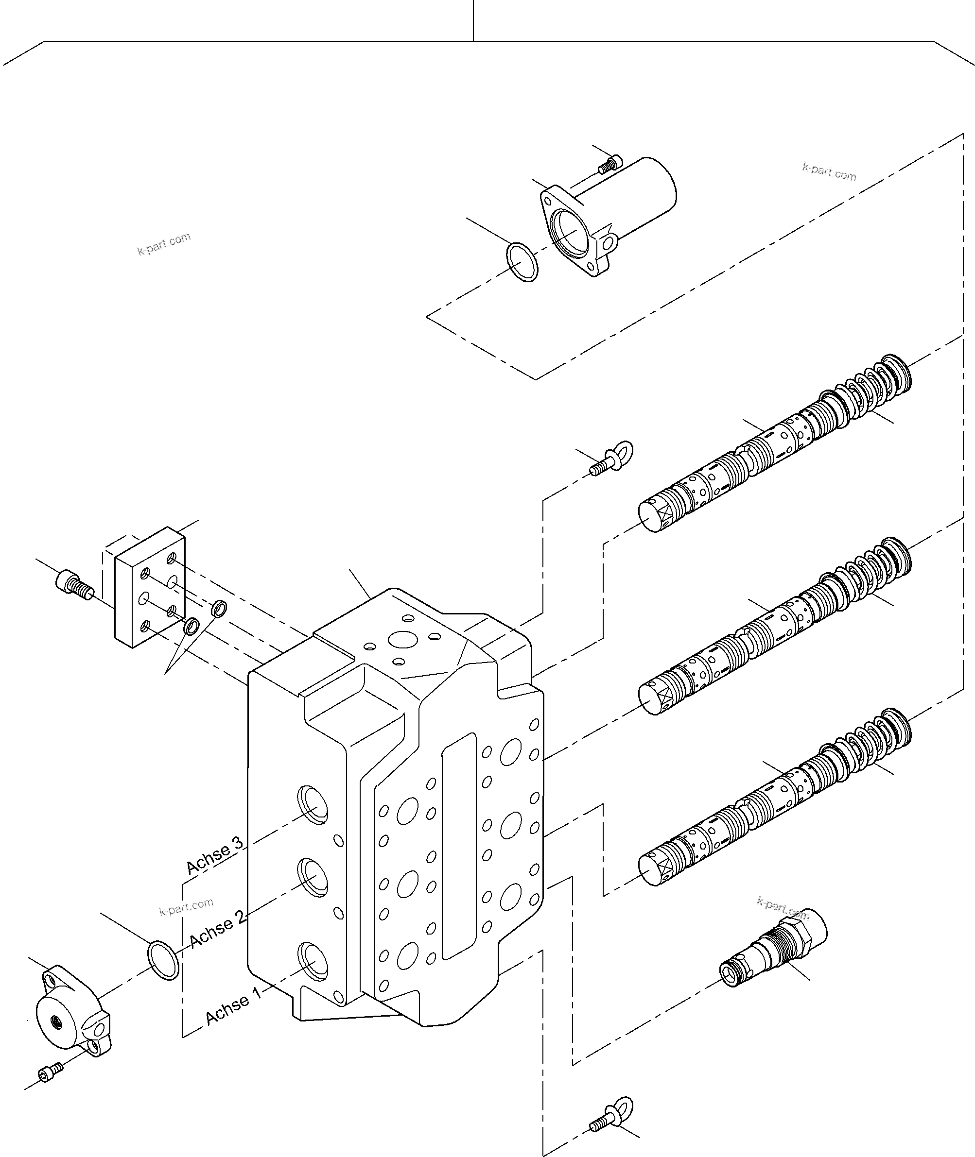 Komatsu parts book diagram for PC4000-6 S/N 08195: CONTROL BLOCK