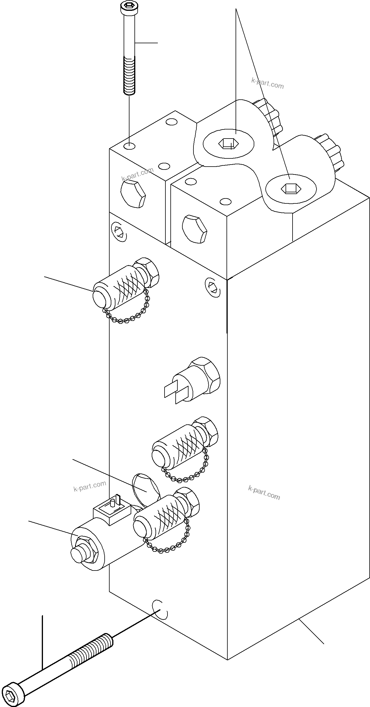 Komatsu parts book diagram for PC4000-6 S/N 08195: VALVE - SLEW GEAR