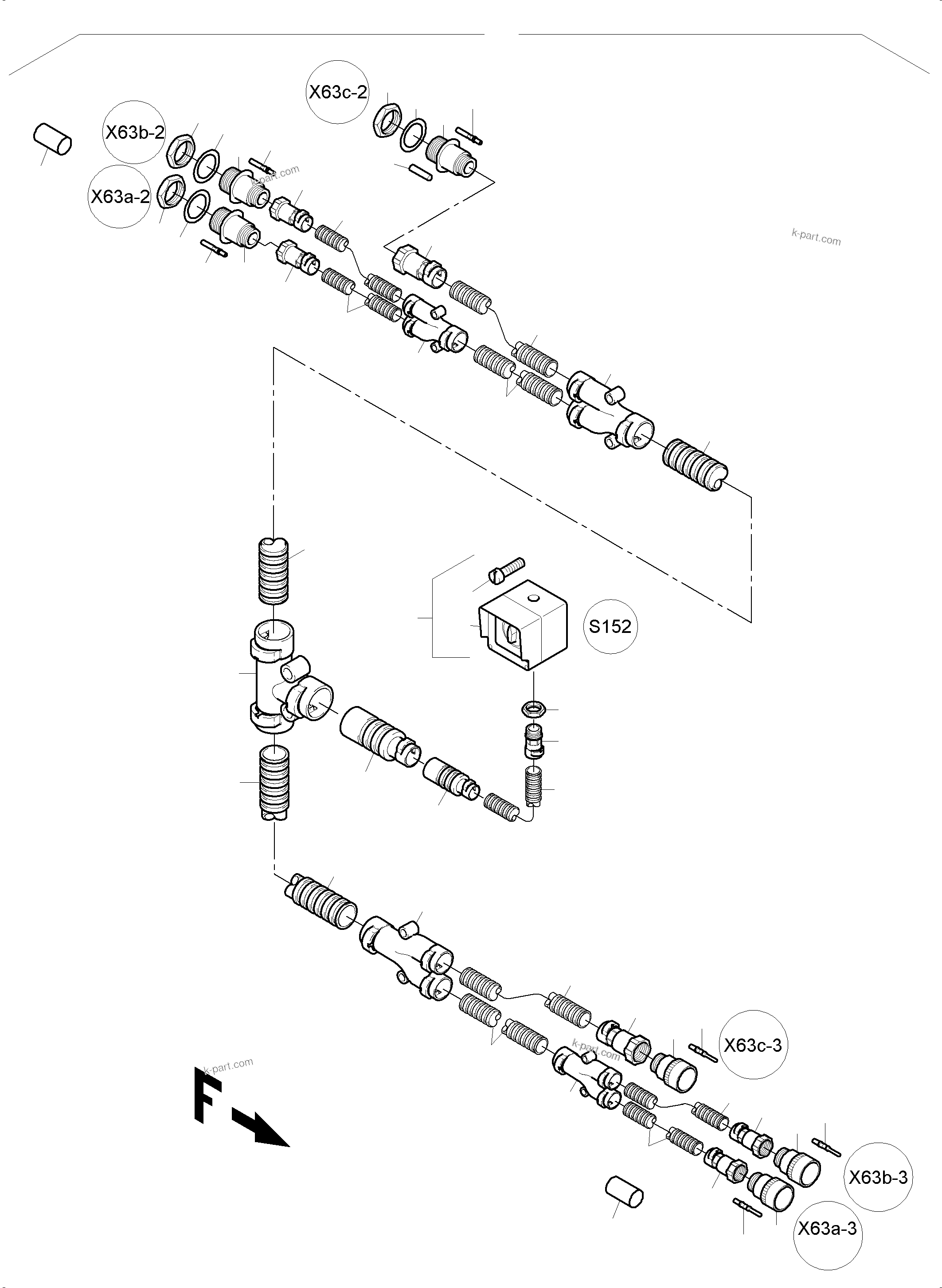 Komatsu parts book diagram for PC4000-6 S/N 08195: CABLES - OIL TANK AND SWITCH - TRANSFUSING PUMP