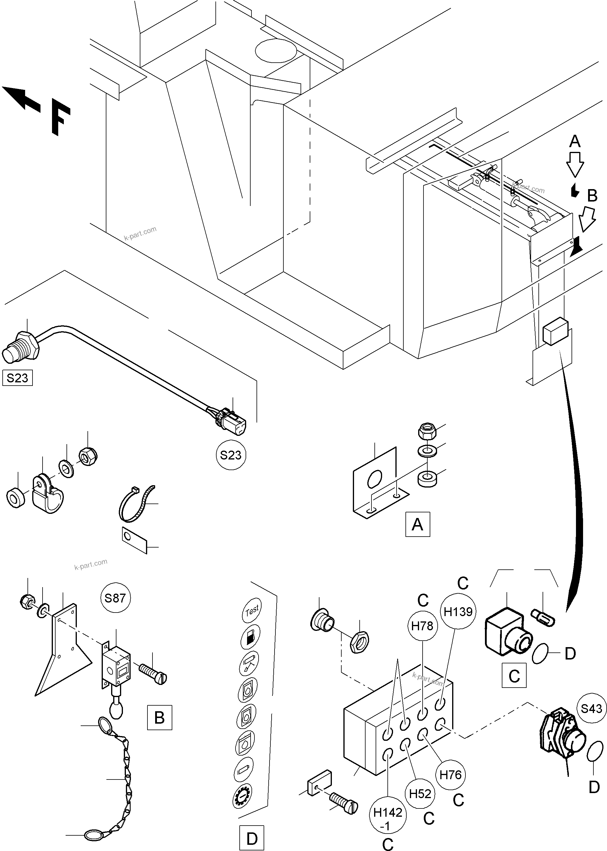 Komatsu parts book diagram for PC4000-6 S/N 08195: ELECTRIC PARTS - REFUELING