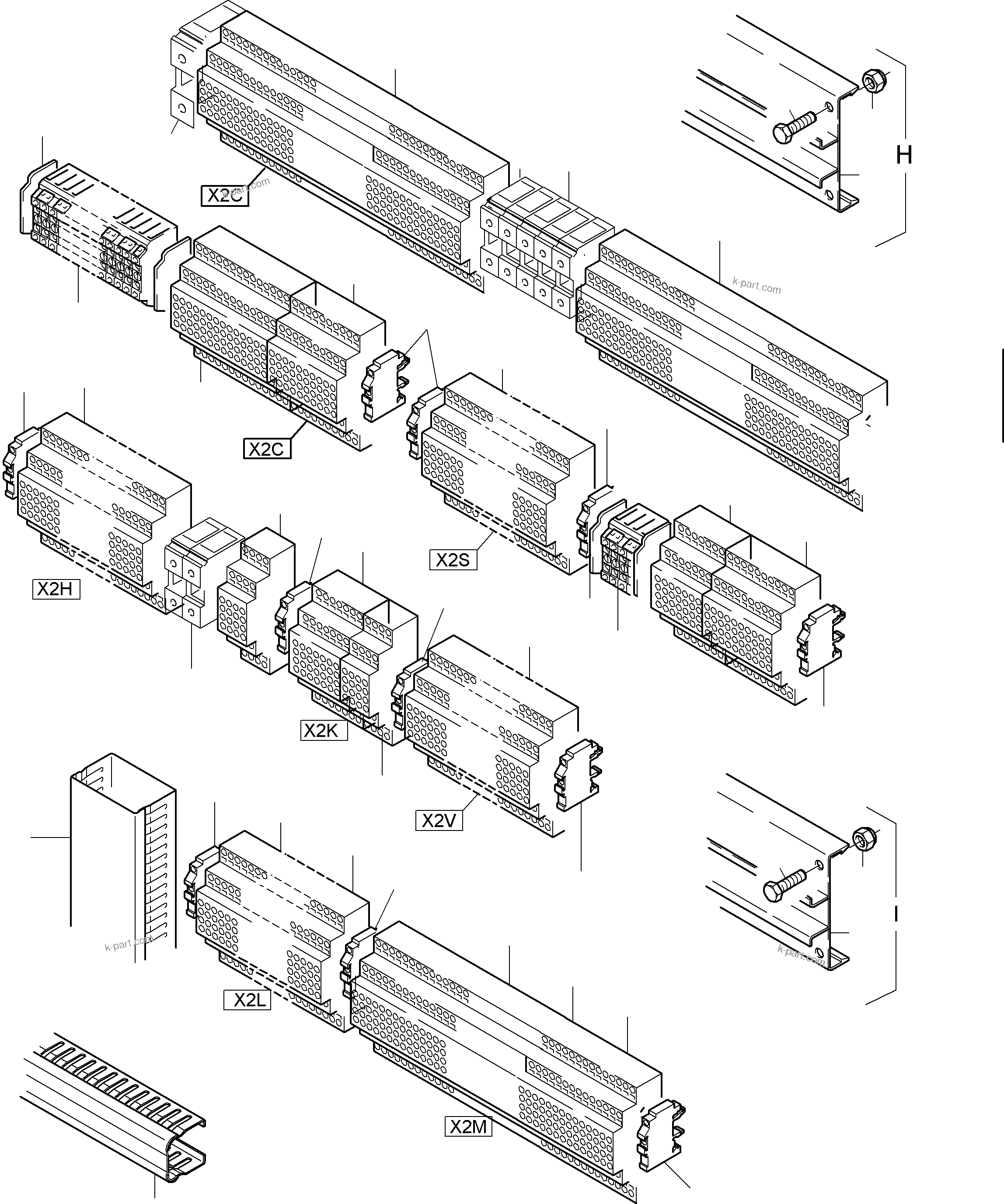 Komatsu parts book diagram for PC4000-6 S/N 08195: SWITCH FRAMING X2