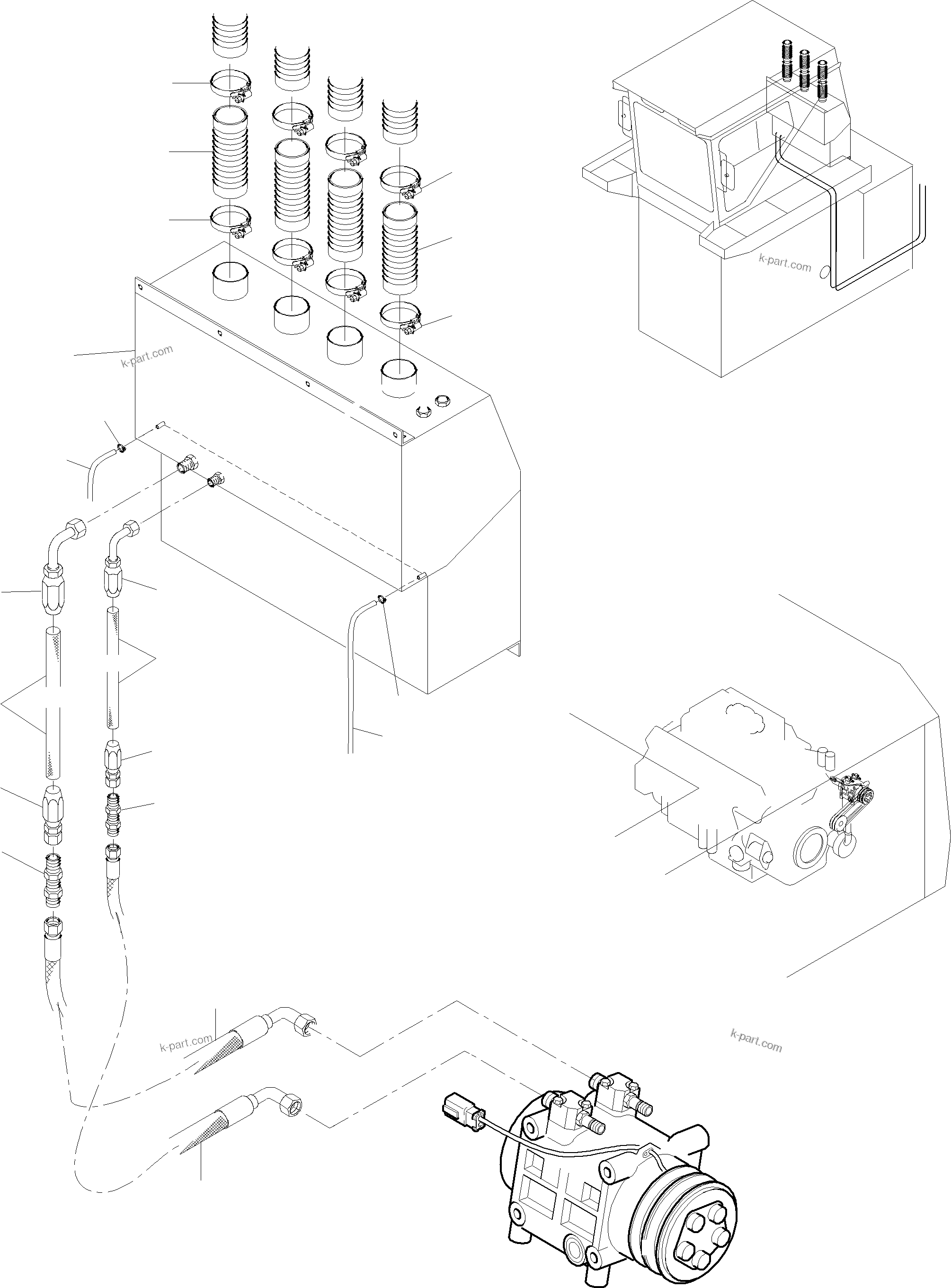 Komatsu parts book diagram for PC4000-6 S/N 08195: AIR CONDITION ARR.