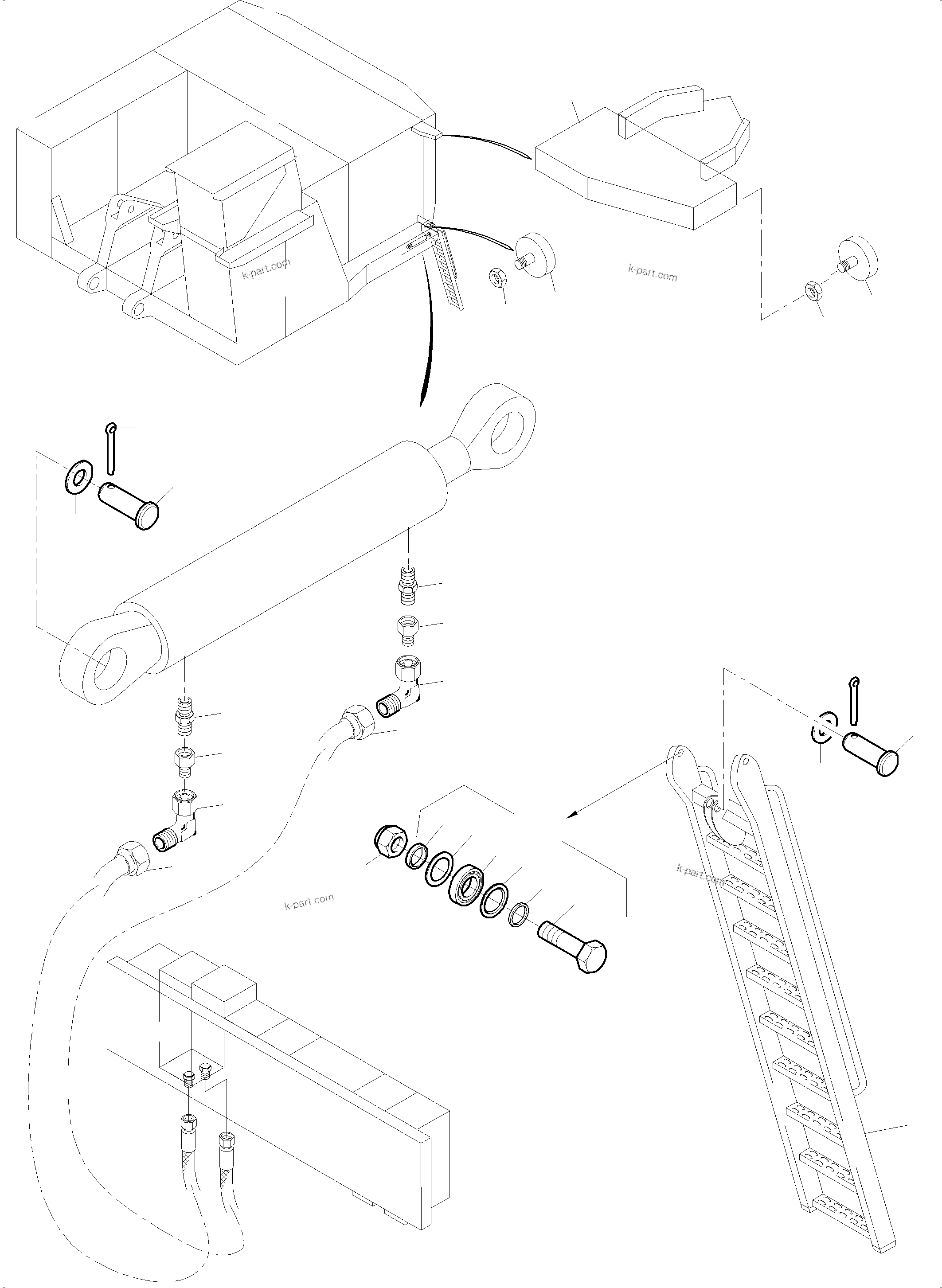 Komatsu parts book diagram for PC4000-6 S/N 08195: STEPS