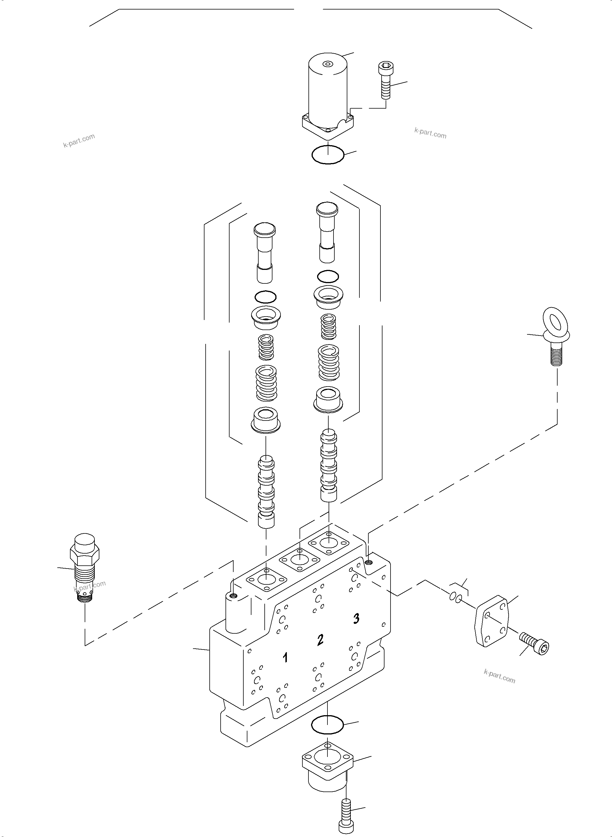 Komatsu parts book diagram for PC4000-6E S/N 08202: CONTROL BLOCK