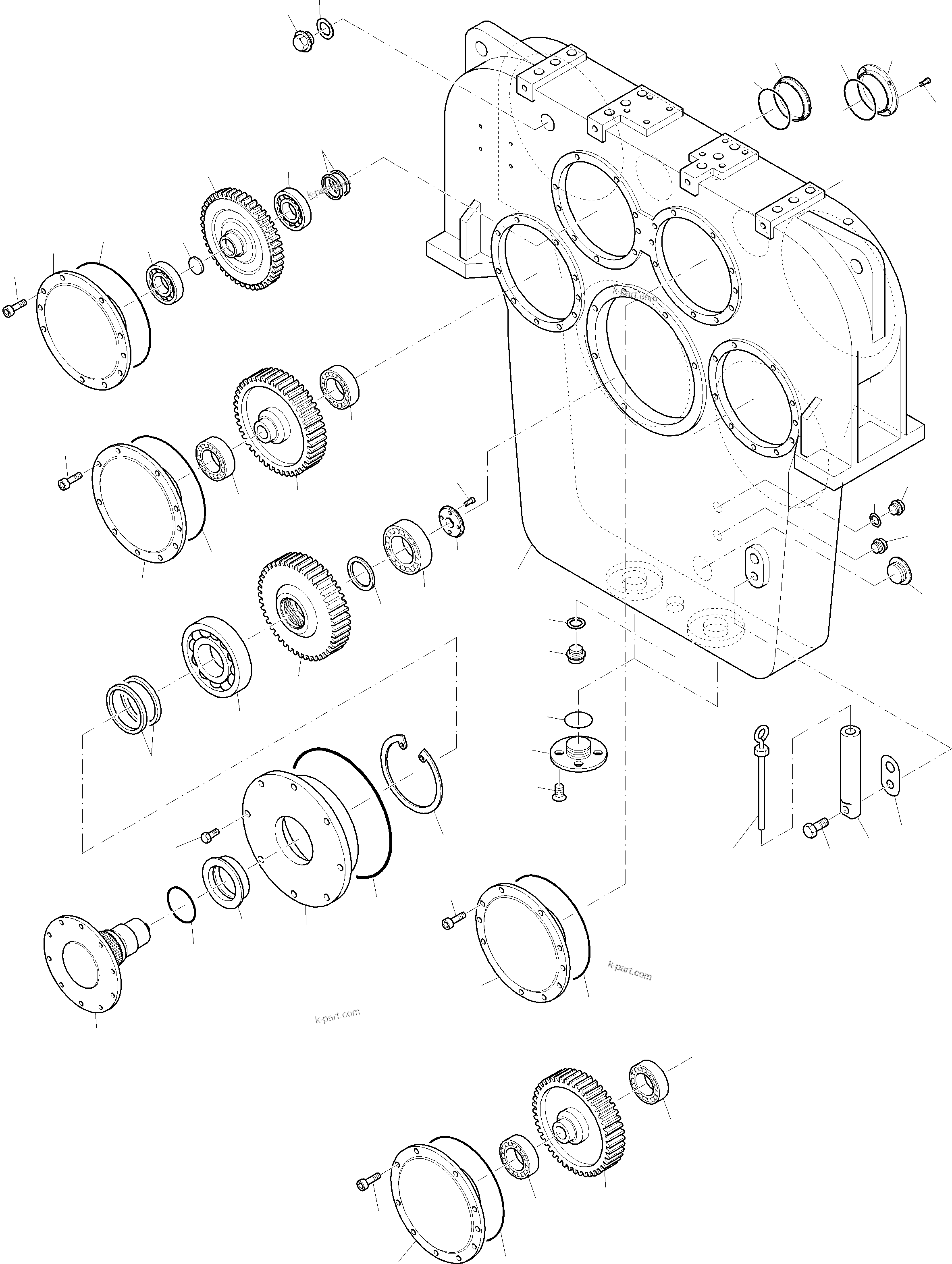 Komatsu parts book diagram for PC4000-6E S/N 08202: PUMP DISTRIBUTOR GEAR