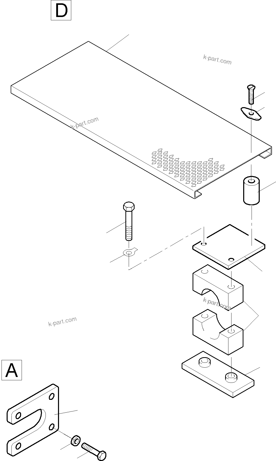 Komatsu parts book diagram for PC4000-6E S/N 08202: LADDER - BULLCLAM BUCKET BOOM 7,15M