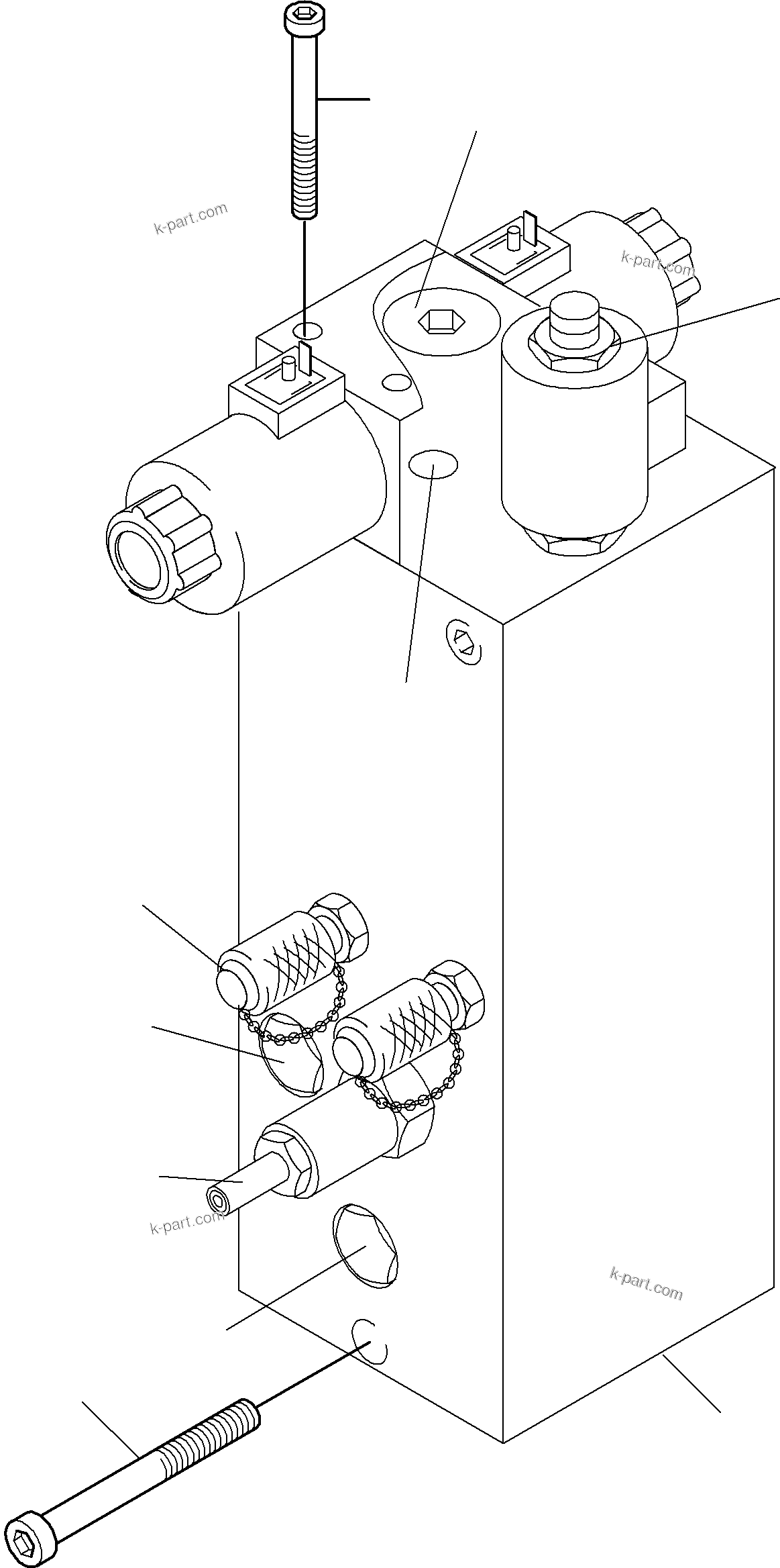 Komatsu parts book diagram for PC4000-6E S/N 08202: VALVE - LADDER 45 BAR