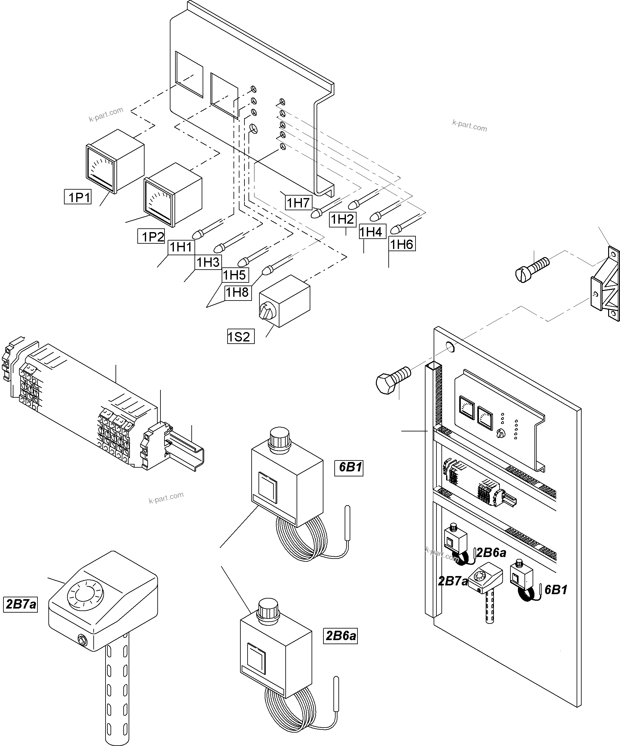 Komatsu parts book diagram for PC4000-6E S/N 08202: MOUNTING PLATE - SENSOR