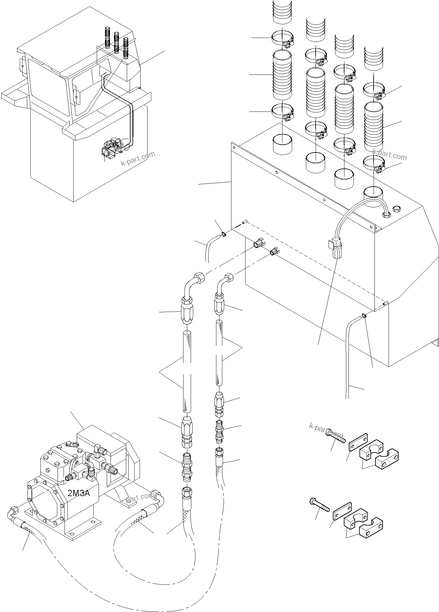 Komatsu parts book diagram for PC4000-6E S/N 08202: AIR CONDITION ARR.