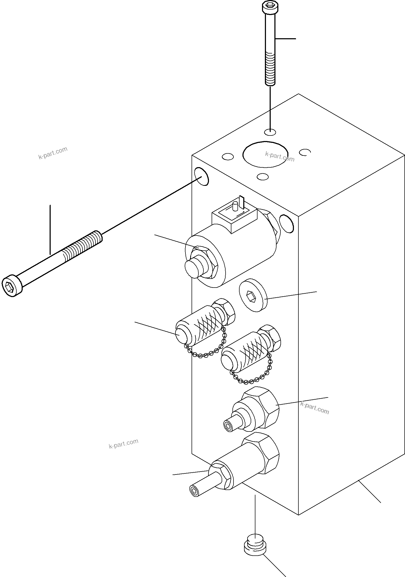 Komatsu parts book diagram for PC4000-6E S/N 08202: VALVE - TRAVELLING GEAR