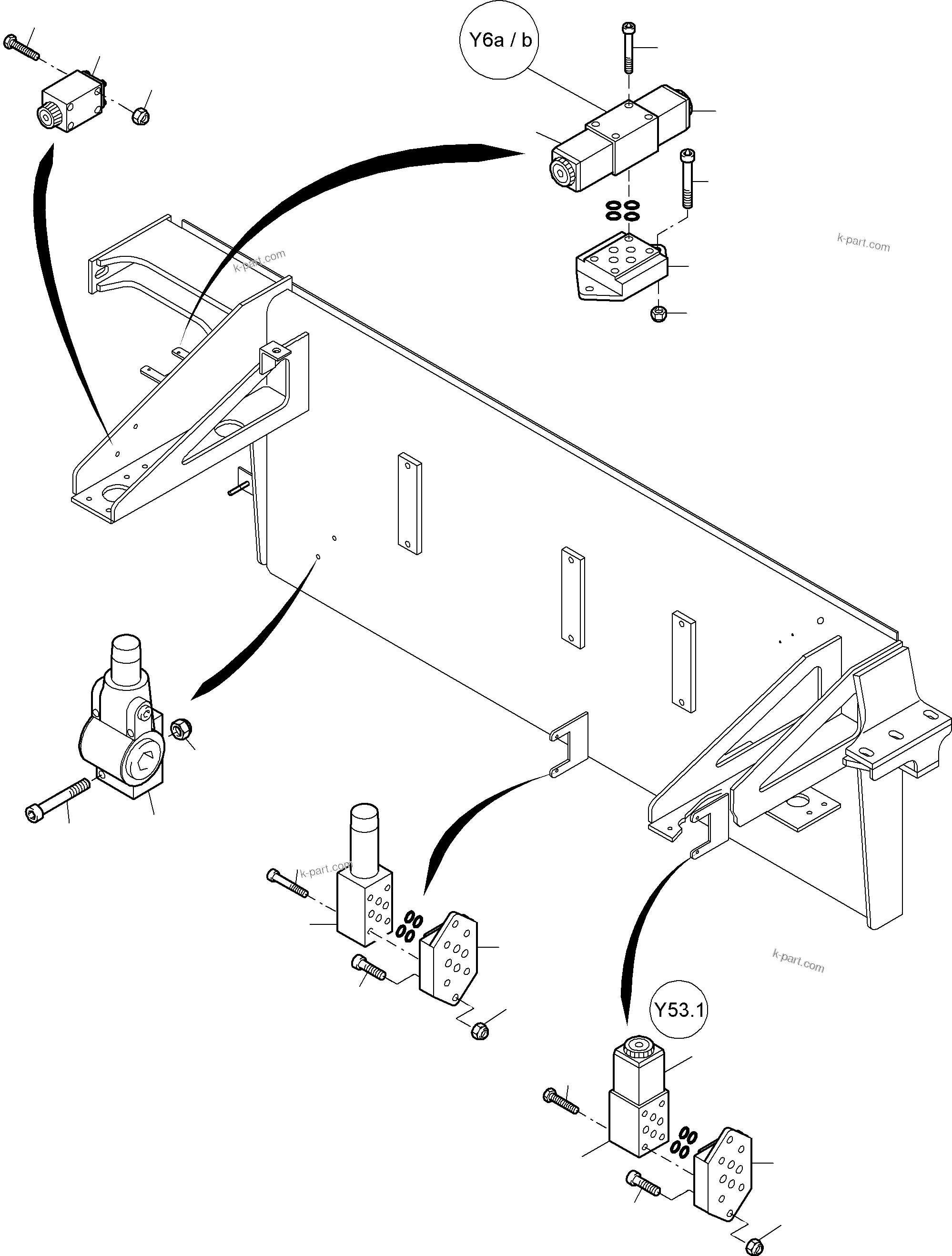 Komatsu parts book diagram for PC4000-6E S/N 08202: CONTROL- AND FILTER PLATE