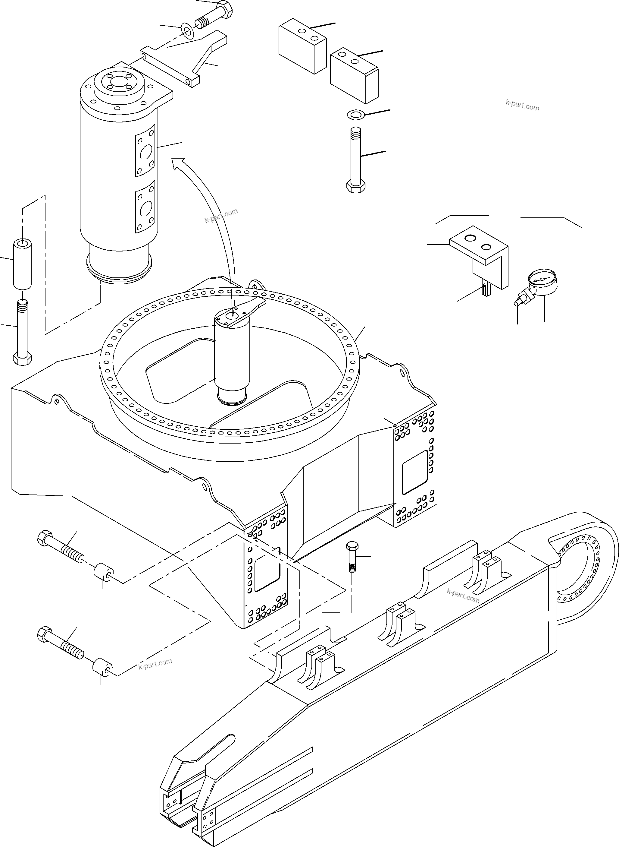 Komatsu parts book diagram for PC4000-6E S/N 08202: CARBODY