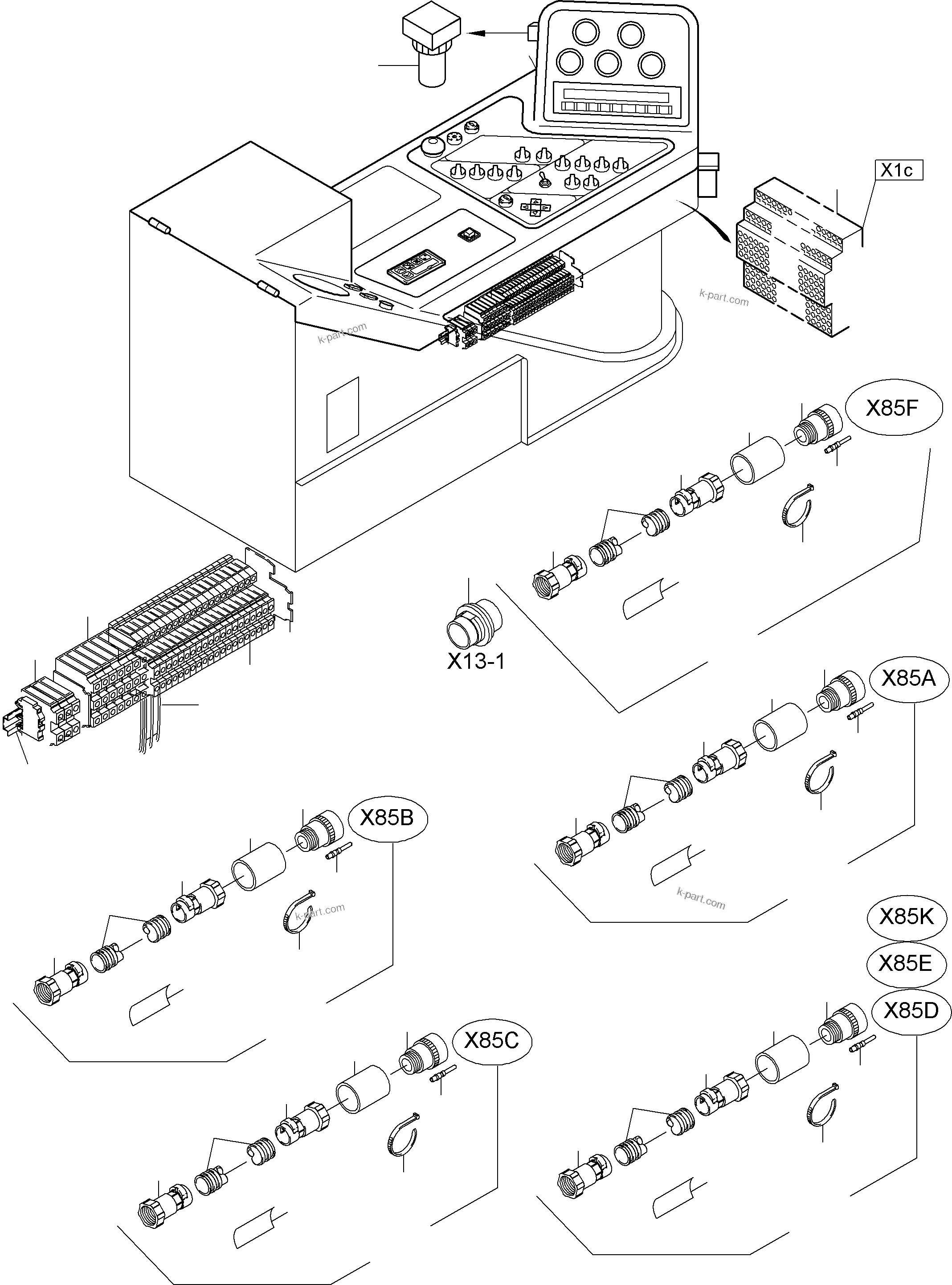 Komatsu parts book diagram for PC4000-6E S/N 08202: OPERATION PANEL