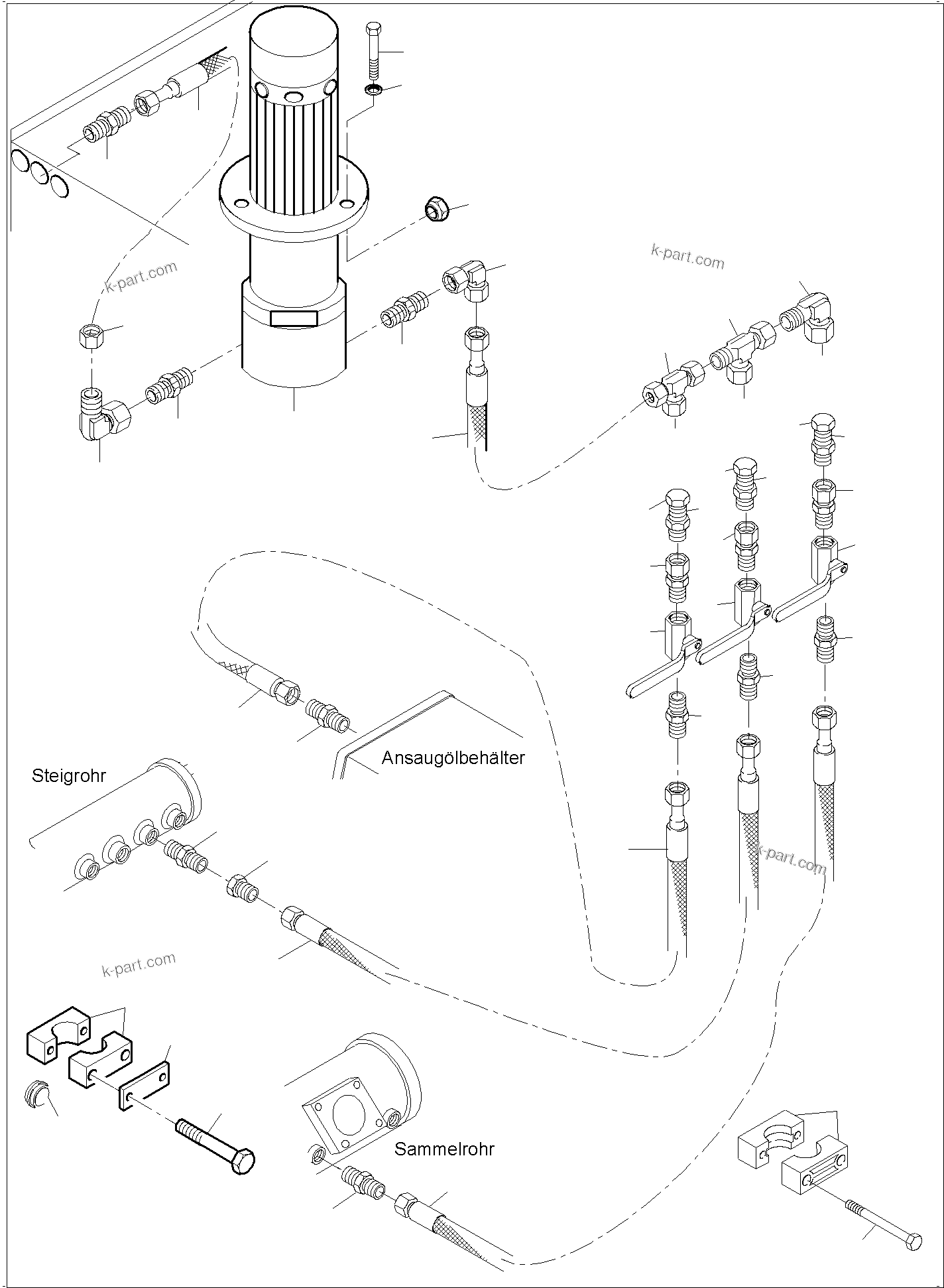 Komatsu parts book diagram for PC4000-6E S/N 08202: TRANSFUSING PUMP, MOUNTING