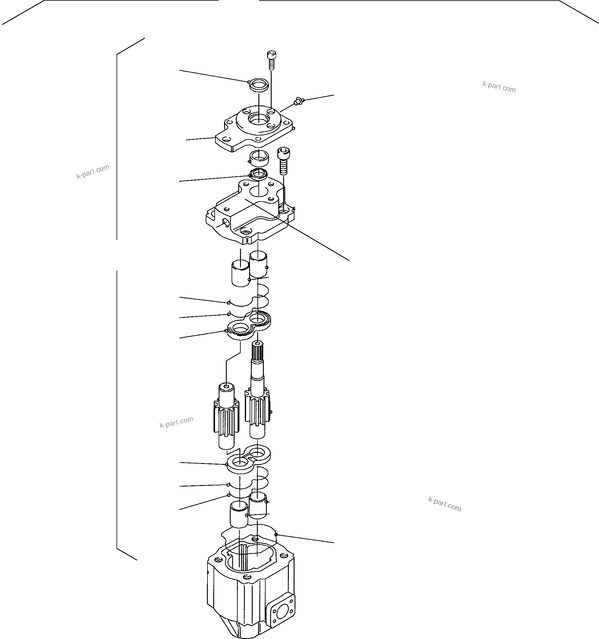 Komatsu parts book diagram for PC4000-6E S/N 08204: PUMP