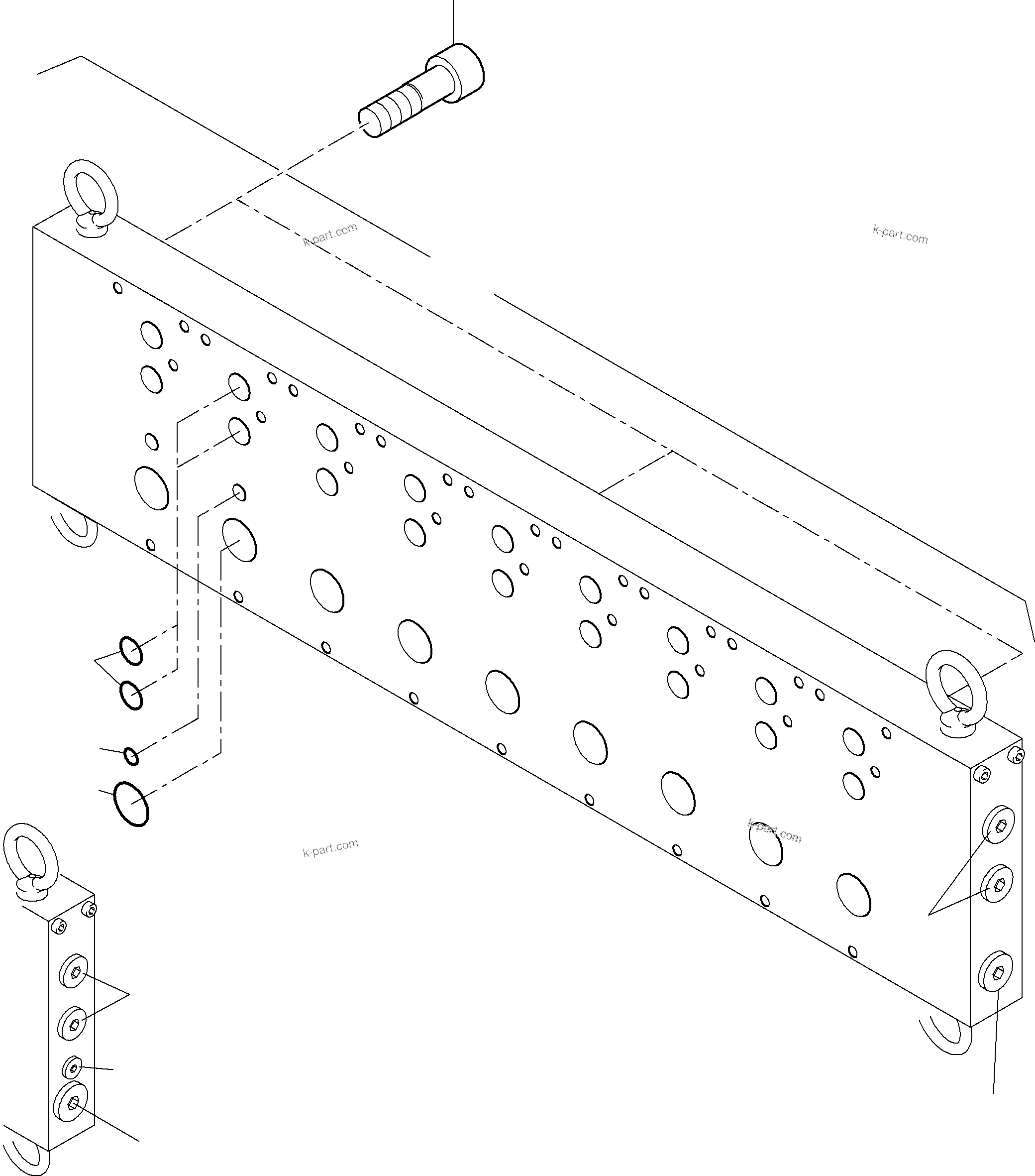 Komatsu parts book diagram for PC4000-6E S/N 08204: BASE PLATE
