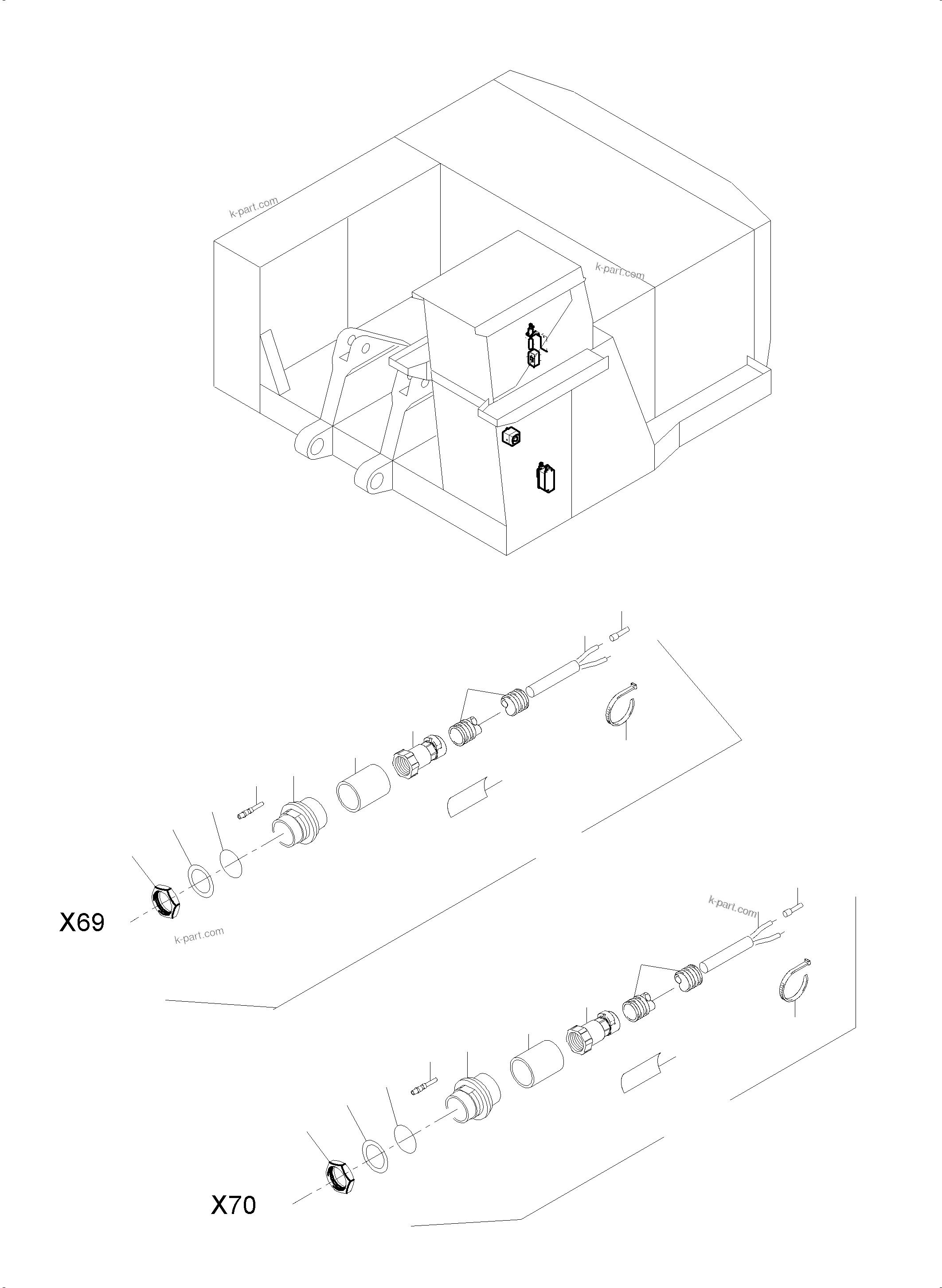 Komatsu parts book diagram for PC4000-6E S/N 08204: ELECTRIC PARTS - FIRE EXTINGUISH EQUIPMENT