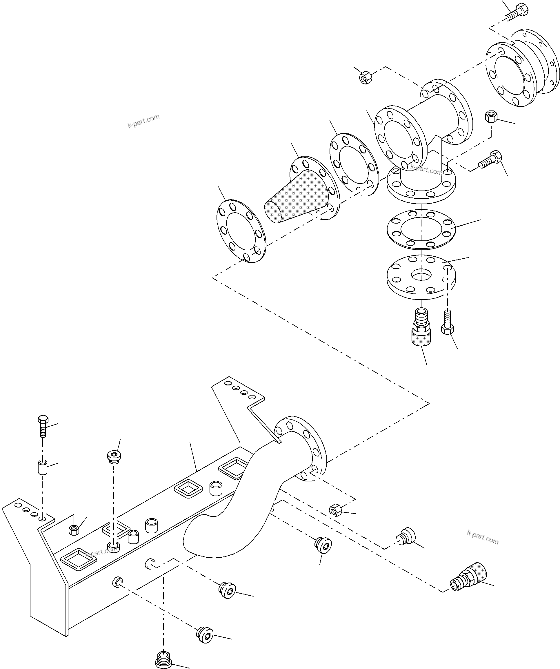 Komatsu parts book diagram for PC4000-6E S/N 08204: SUCTION TANK