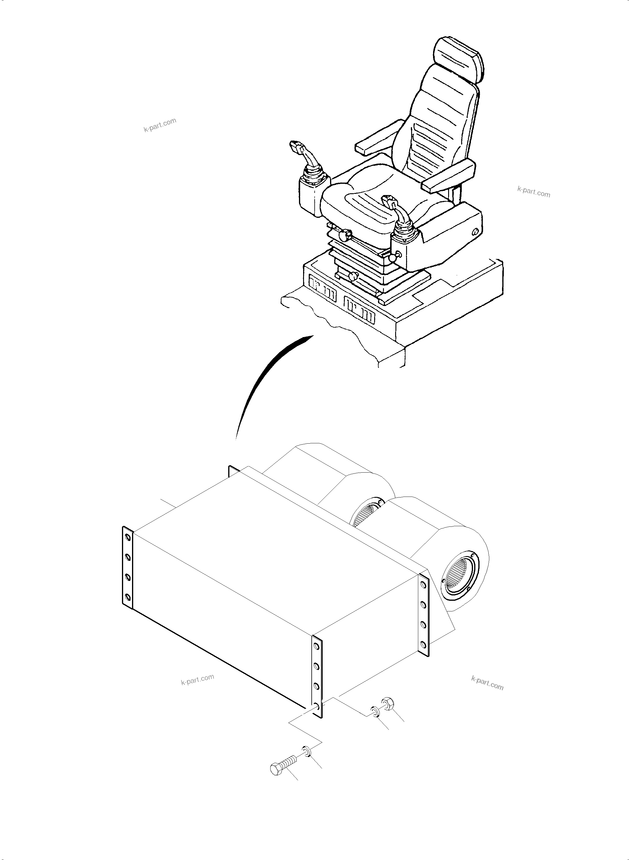 Komatsu parts book diagram for PC4000-6E S/N 08204: ELECTRIC HEATER (COLLECTORLESS)