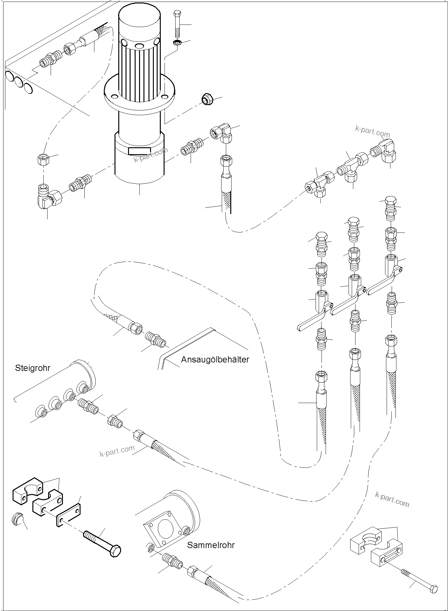 Komatsu parts book diagram for PC4000-6E S/N 08204: TRANSFUSING PUMP, MOUNTING