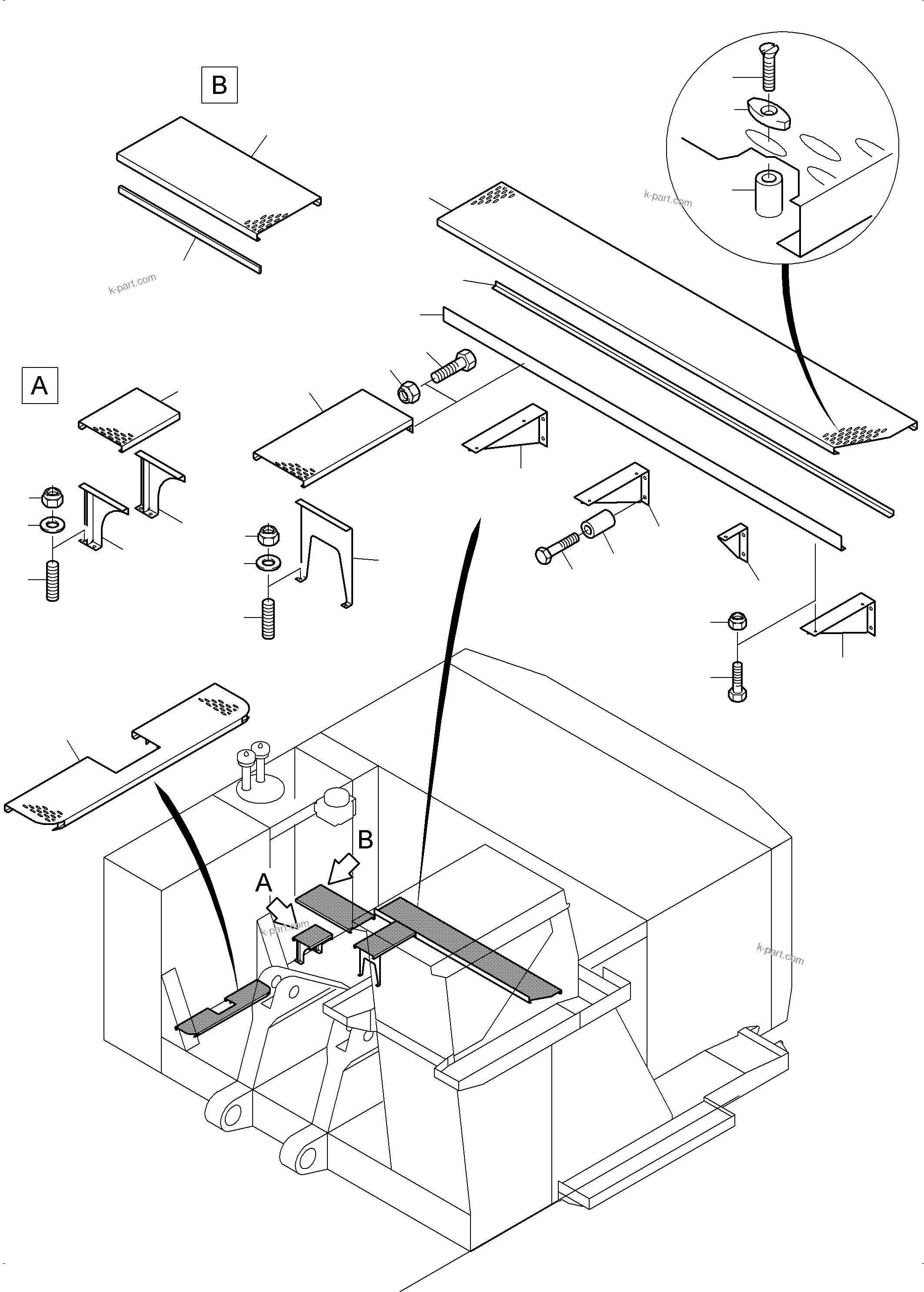 Komatsu parts book diagram for PC4000-6E S/N 08204: PLATFORM
