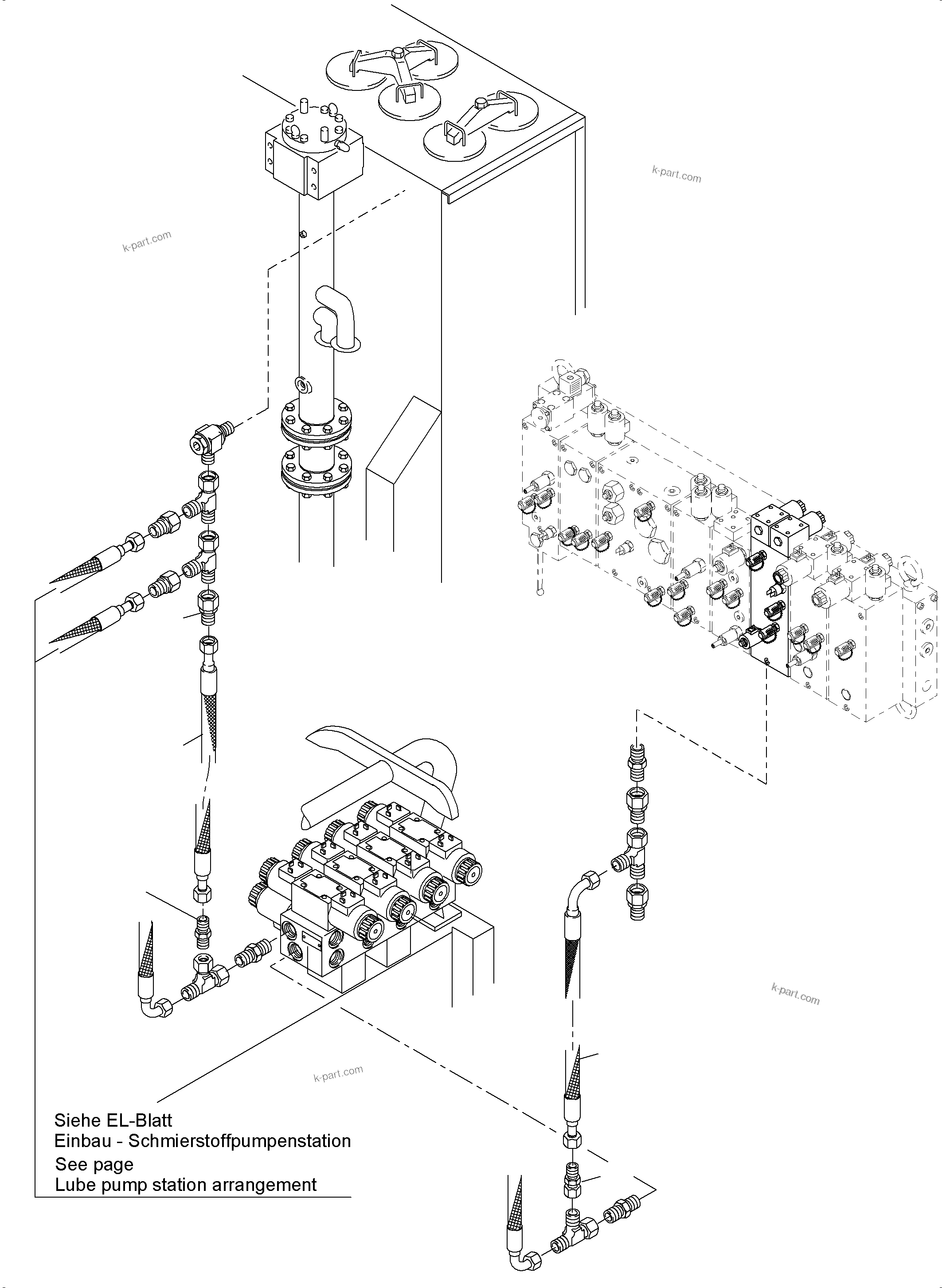 Komatsu parts book diagram for PC4000-6E S/N 08204: REMOT CONTROL MAINFOLD ARR.