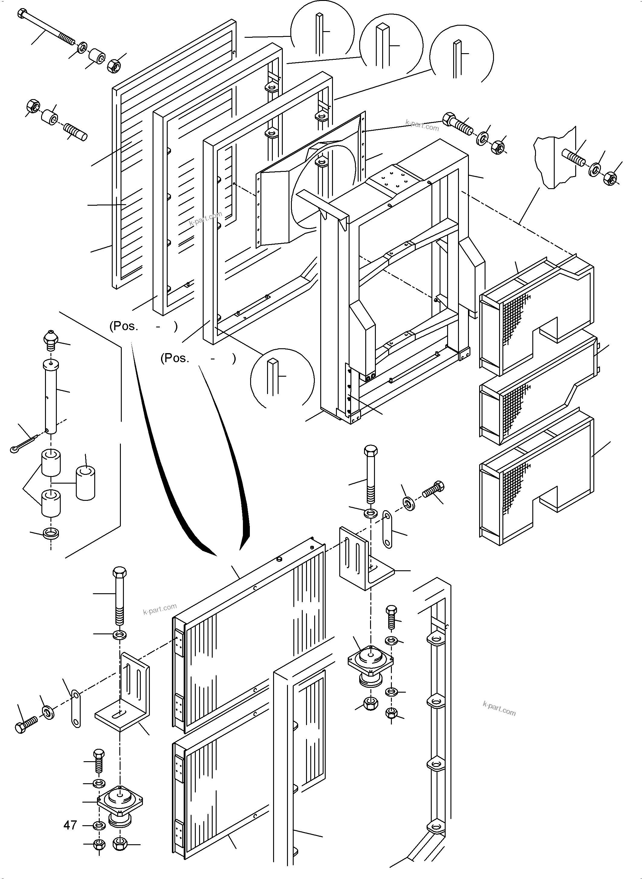 Komatsu parts book diagram for PC4000-6E S/N 08204: OIL COOLER SYSTEM
