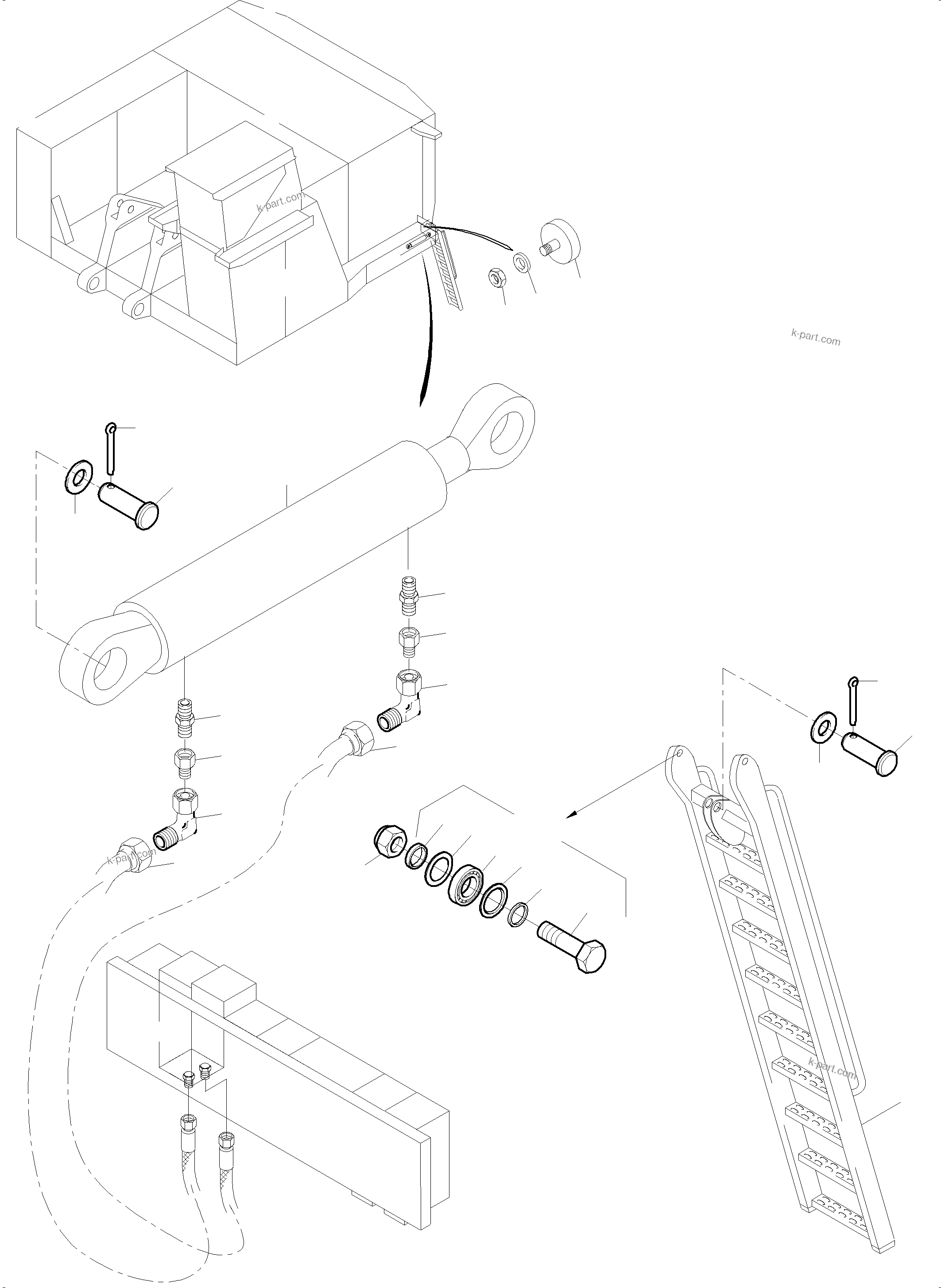Komatsu parts book diagram for PC4000-6E S/N 08204: STEPS