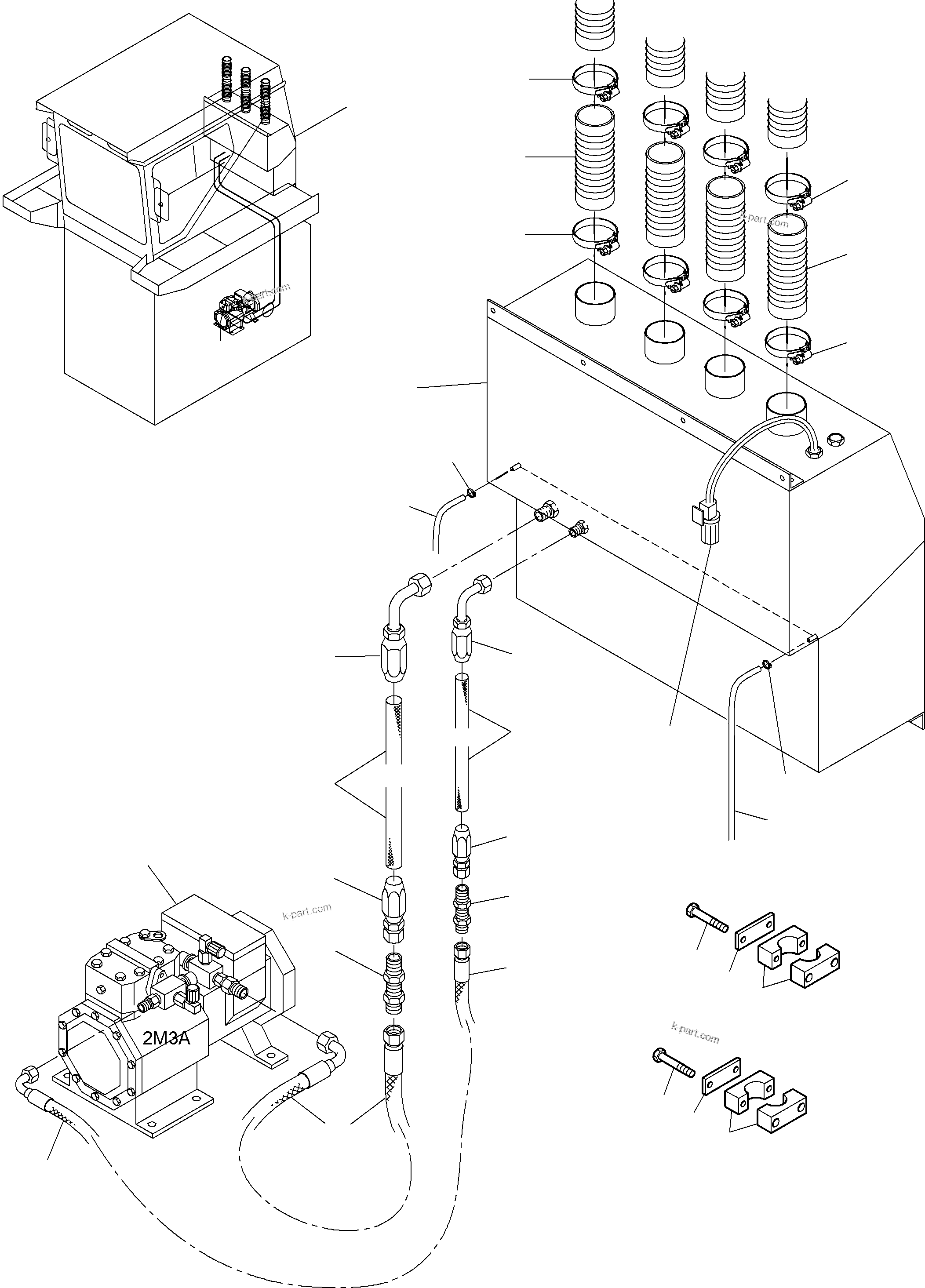 Komatsu parts book diagram for PC4000-6E S/N 08204: AIR CONDITION ARR. OPERATOR`S CAB