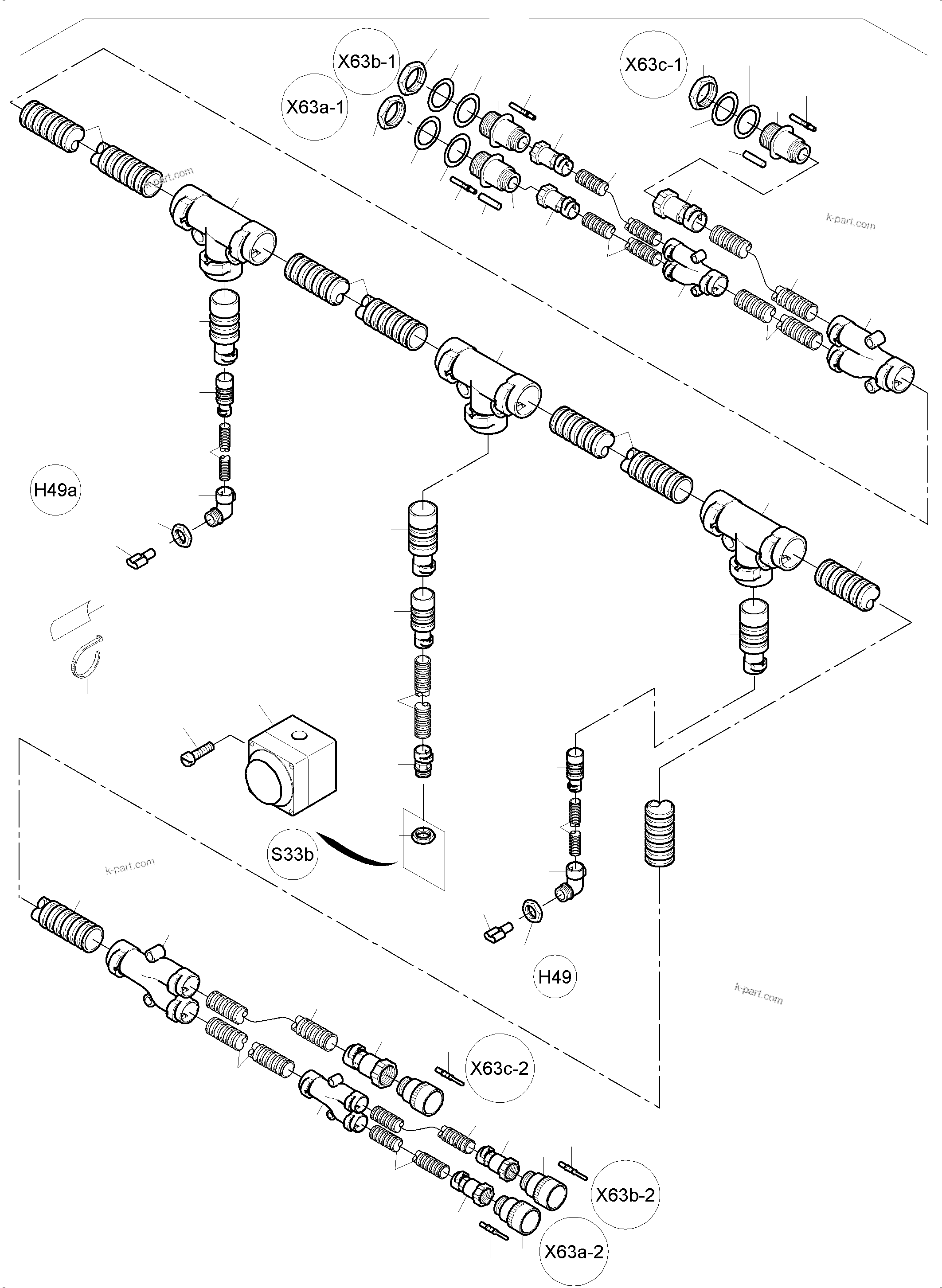 Komatsu parts book diagram for PC4000-6E S/N 08204: CABLES - OIL TANK AND SWITCH