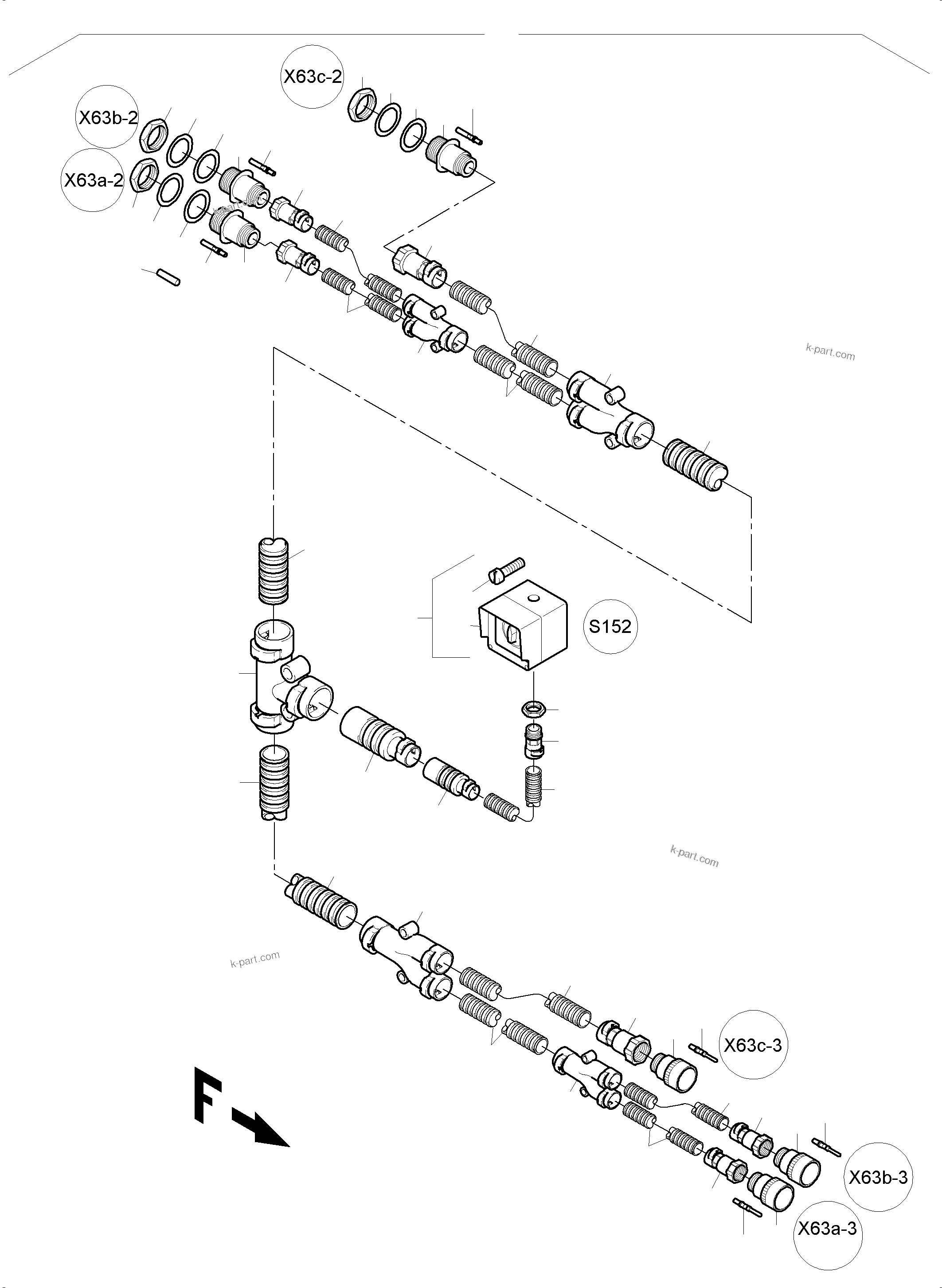 Komatsu parts book diagram for PC4000-6E S/N 08204: CABLES - OIL TANK AND SWITCH