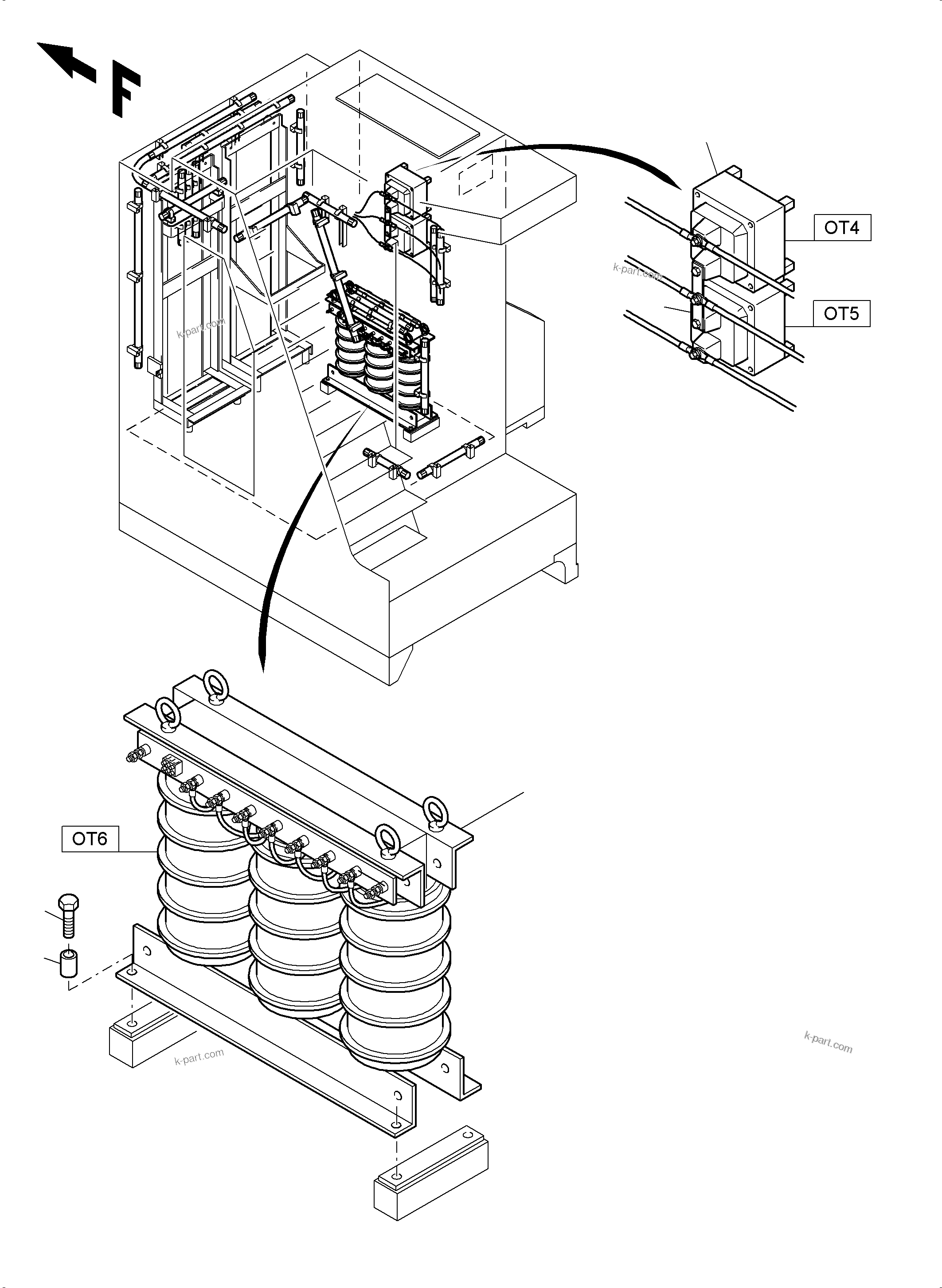 Komatsu parts book diagram for PC4000-6E S/N 08204: SWITCH CABINET (MS)