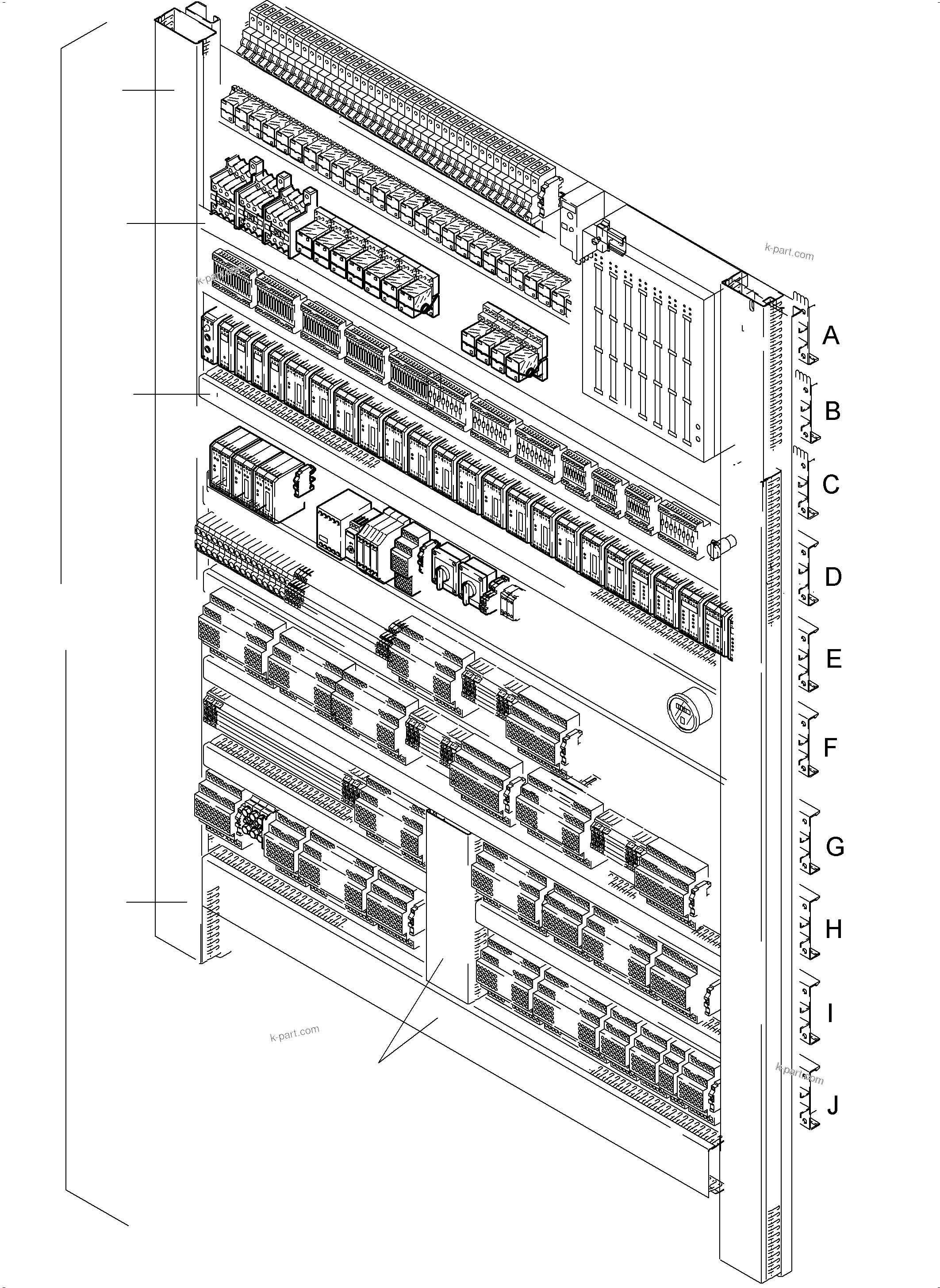 Komatsu parts book diagram for PC4000-6E S/N 08204: SWITCH FRAMING X2