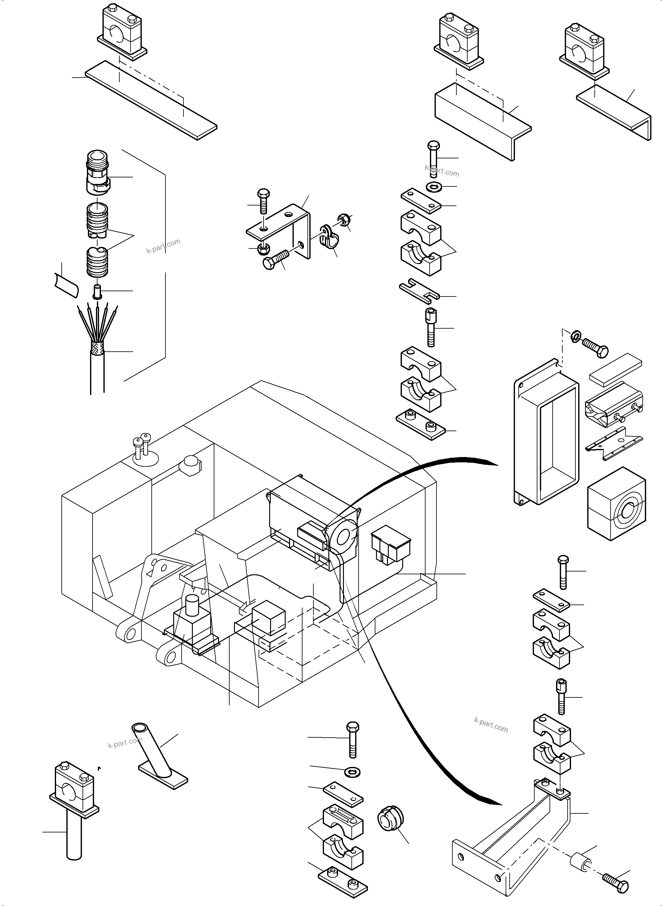 Komatsu parts book diagram for PC4000-6E S/N 08204: CABLES - ELECTRIC MOTOR